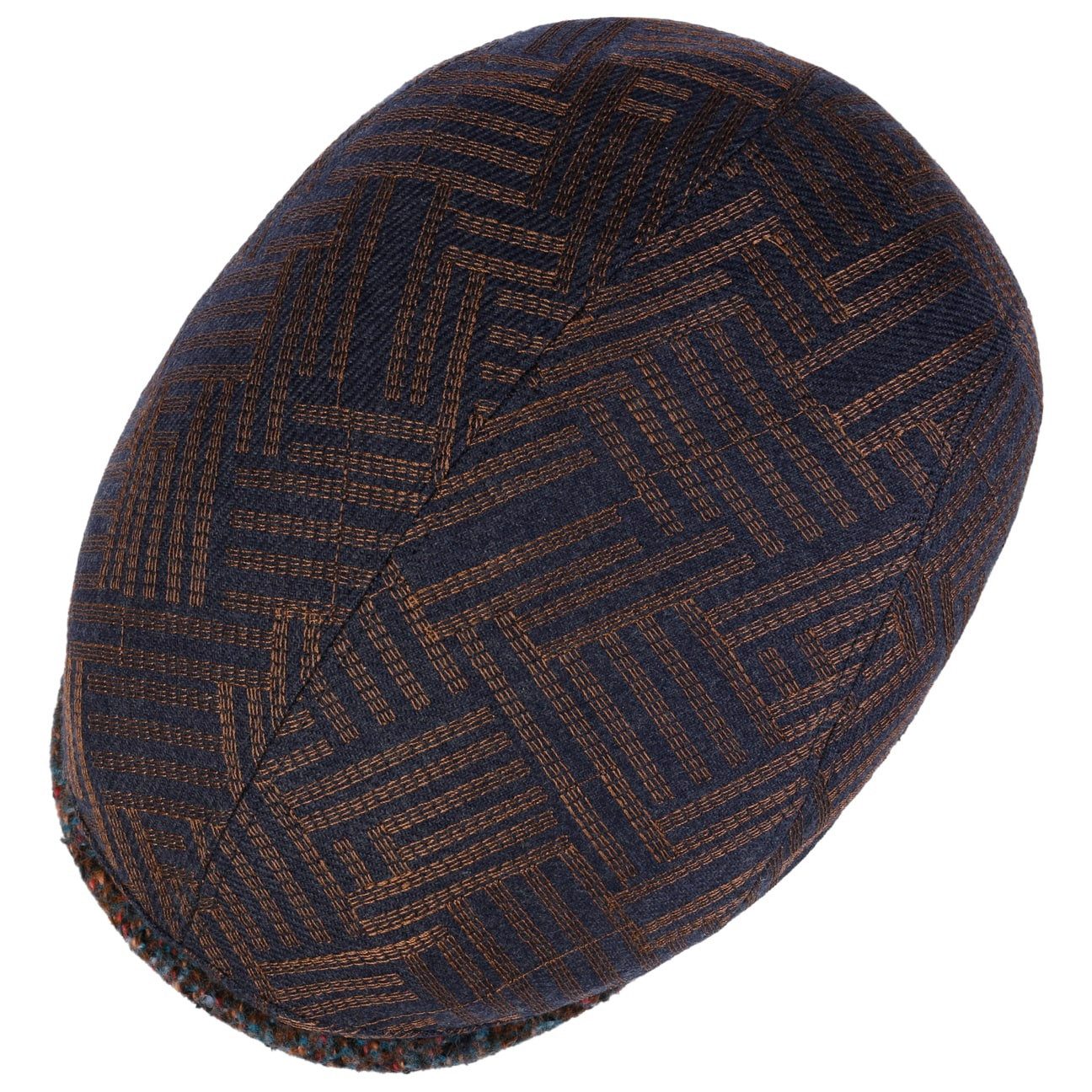 Alfonso D´Este Flat Cap (1-St) Schirmmütze mit Schirm, Made in Italy