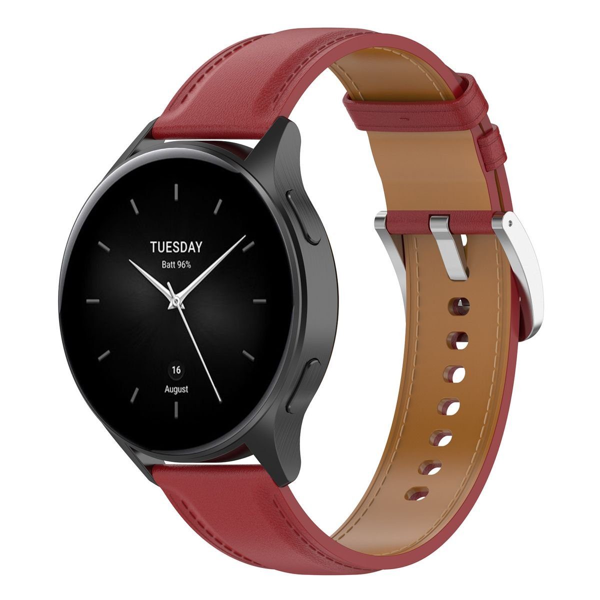 Armband Smartwatch-Armband Pro Rot hochwertiges Wigento 2 Für Kunst-Leder Xiaomi Watch Ersatz