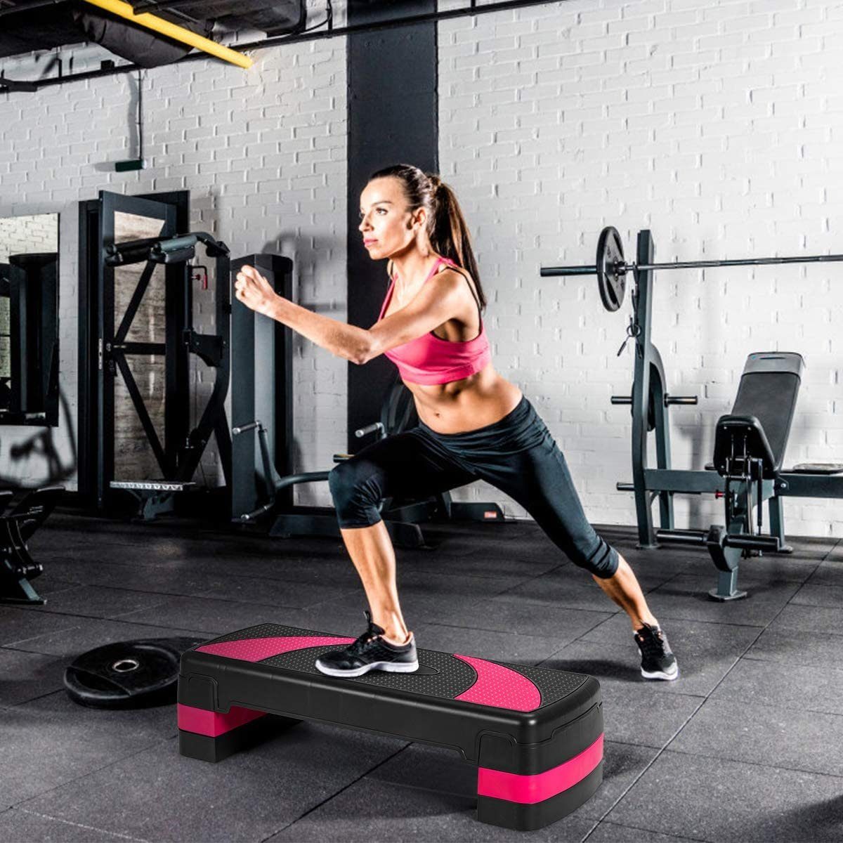 COSTWAY Stepper Aerobic Stepper, mit 3 Stufen höhenverstellbar