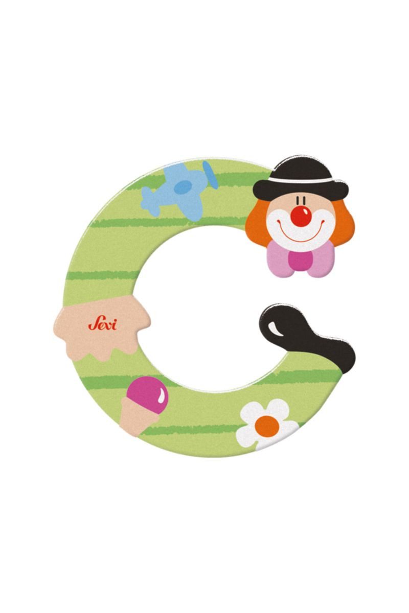 Sevi Deko-Buchstaben Sevi Buchstabe Clown C, grün