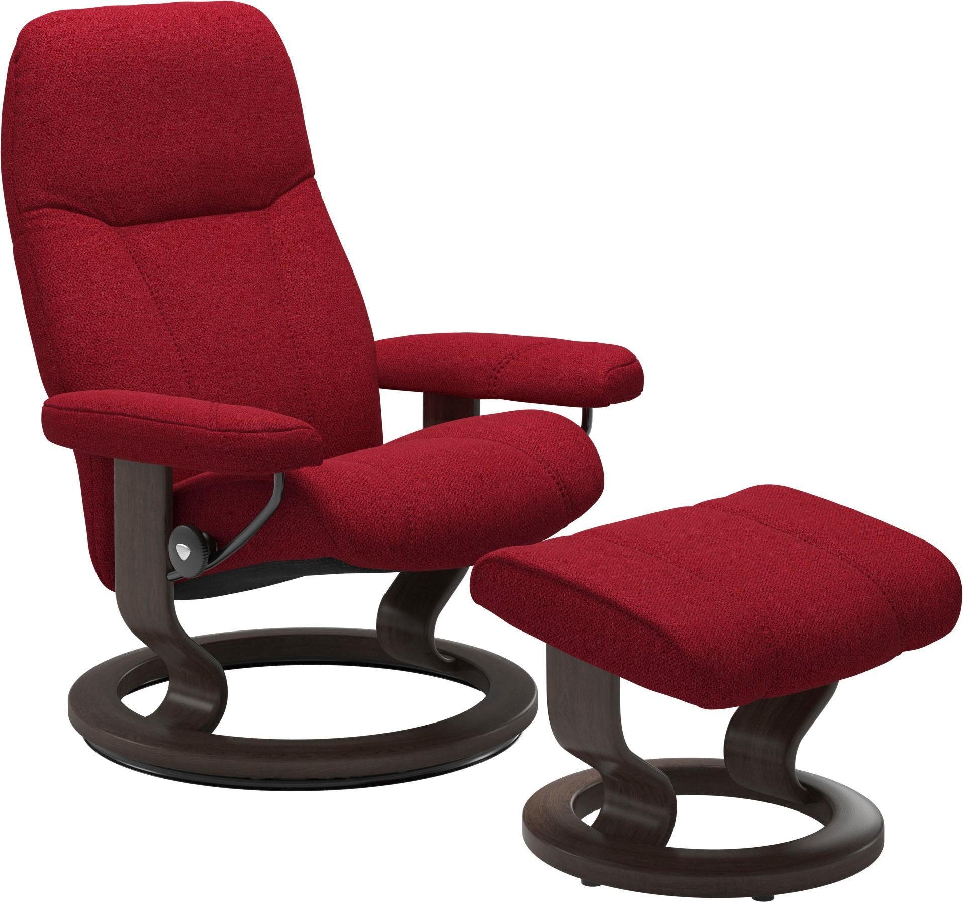 Stressless® Relaxsessel Consul (Set, Relaxsessel mit Hocker), mit Hocker, mit Classic Base, Größe S, Gestell Wenge