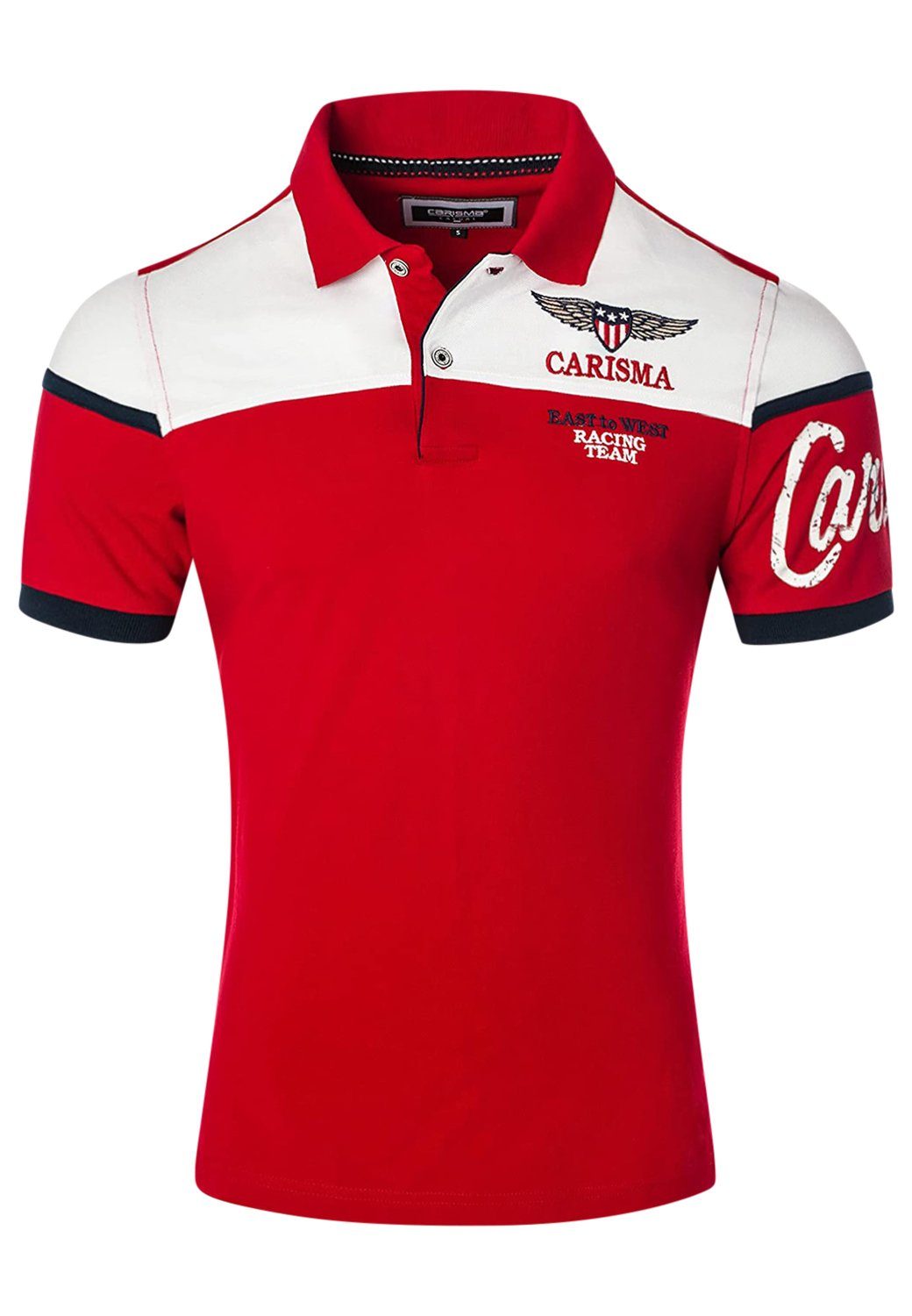 CARISMA Poloshirt CRRIALTO Bedruckt & mit Stickereien Rot