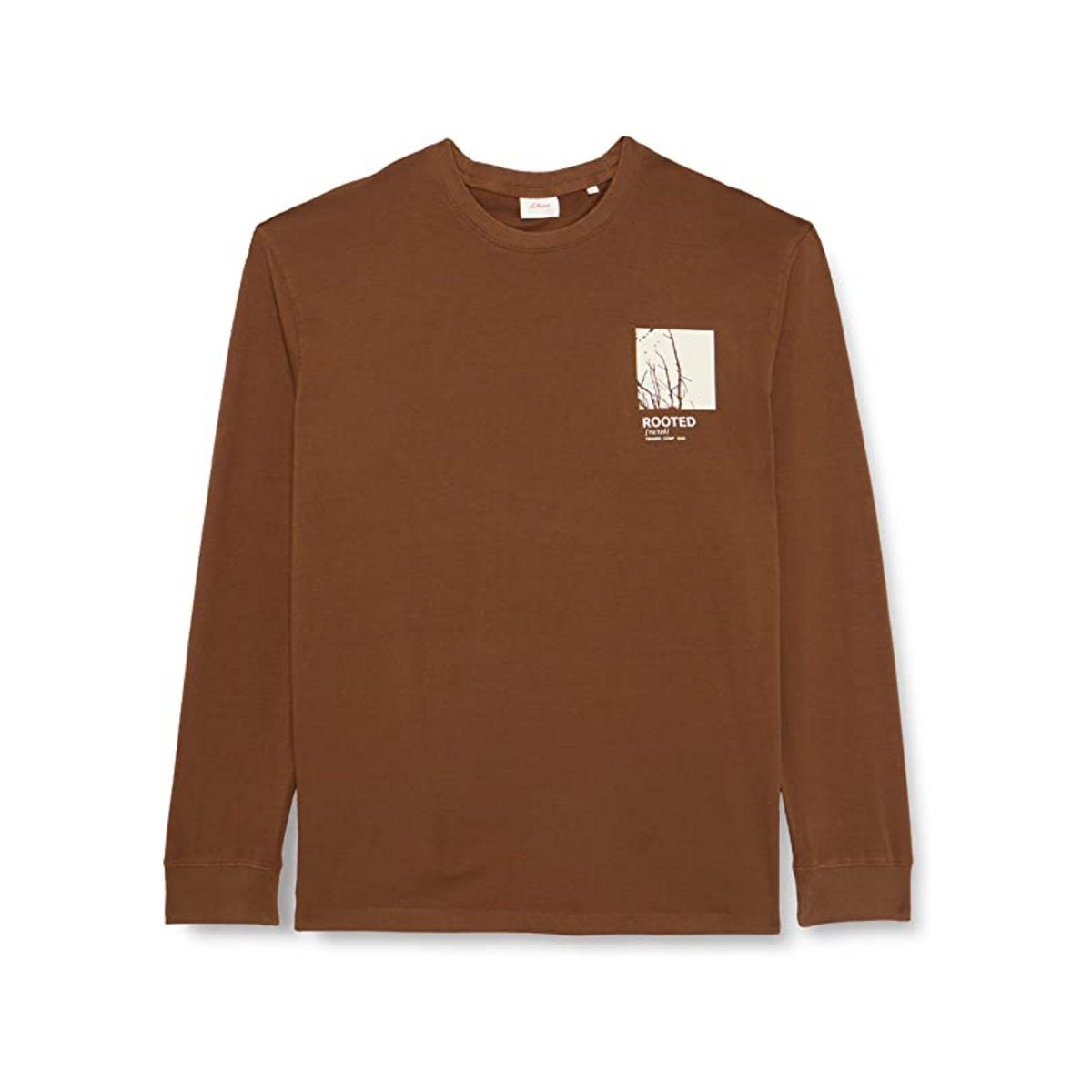 s.Oliver T-Shirt braun regular (1-tlg) fit