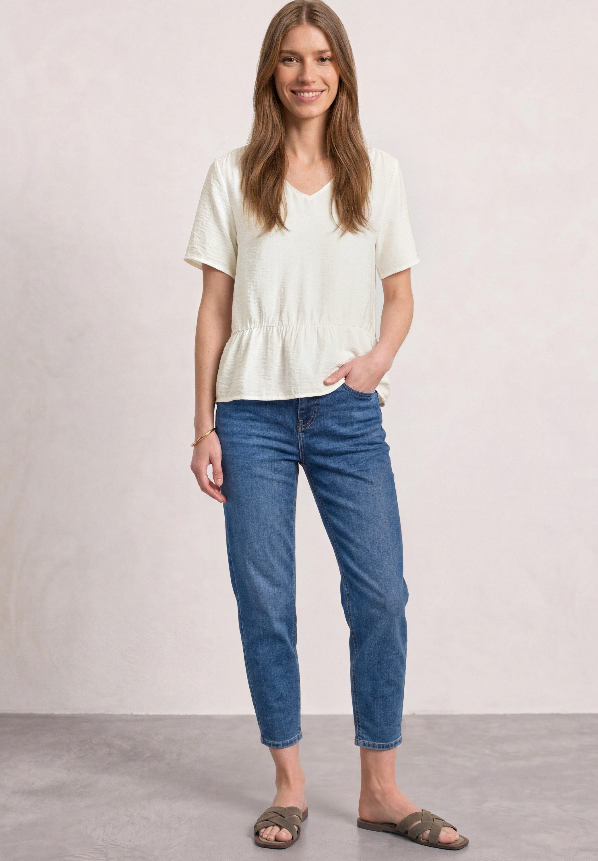 STREET ONE Shirtbluse mit Schößchen