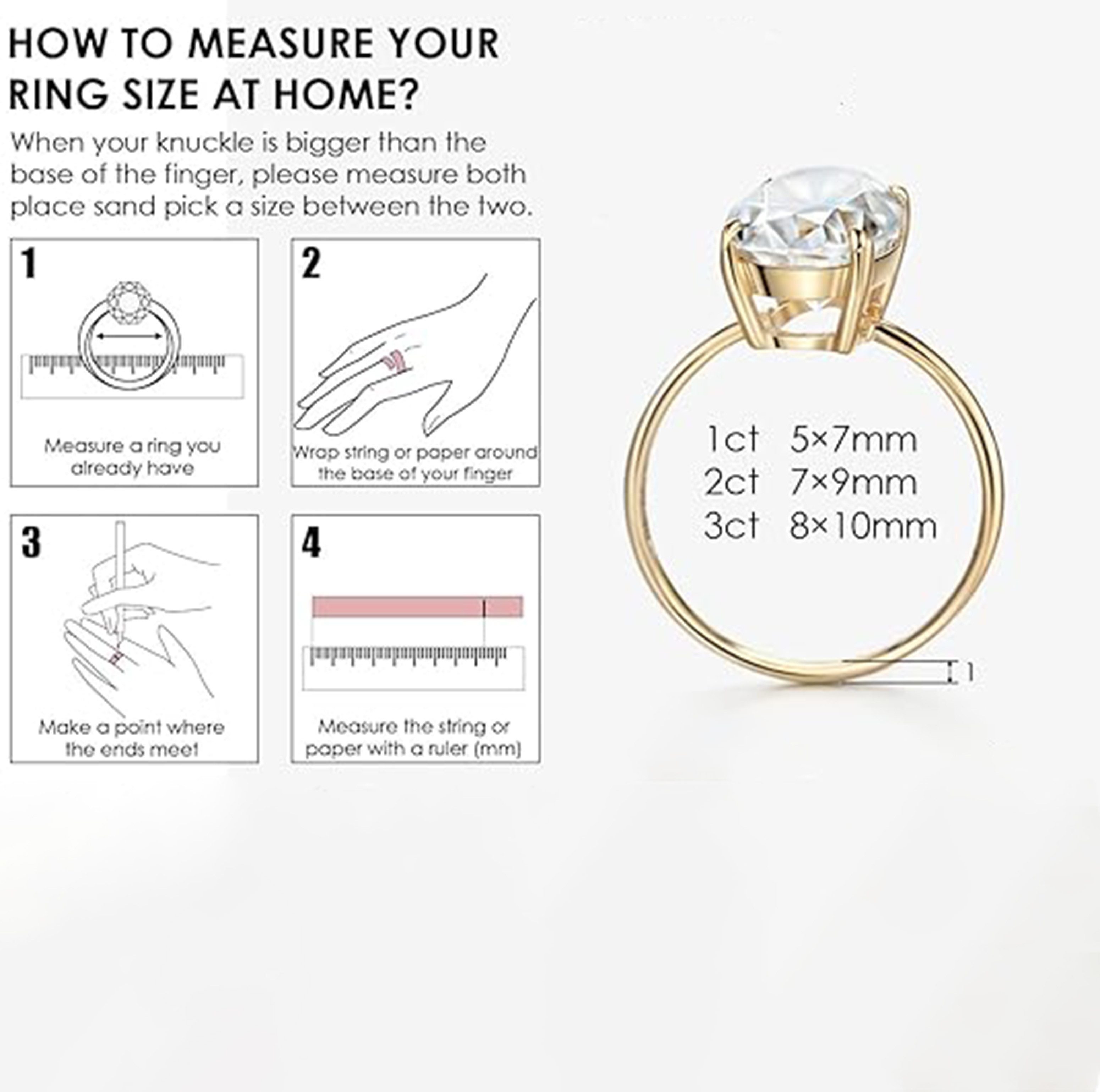Jumpeak Verlobungsring 585er Gold, 3ct Diamant im Ovalschliff, Diamantring für Damen, D,vs1,2EX,IGI Zertifikat,Damenring,Geschenk zum Jahrestag