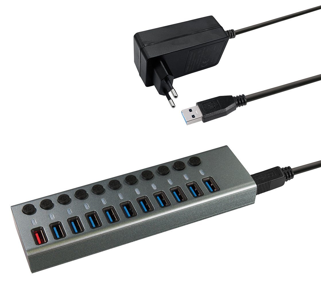Maxtrack Computer-Kabel, USB, USB 3.0 Hub, 11 Ports