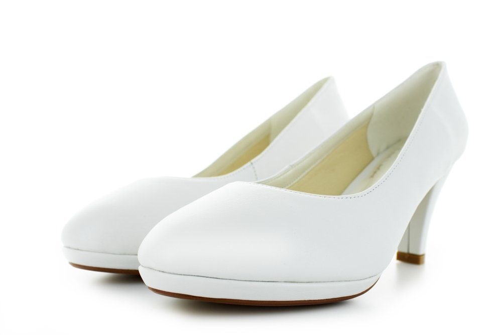 White Lady 833 klassische Leder Brautschuhe Pumps – Bild 4 von 4