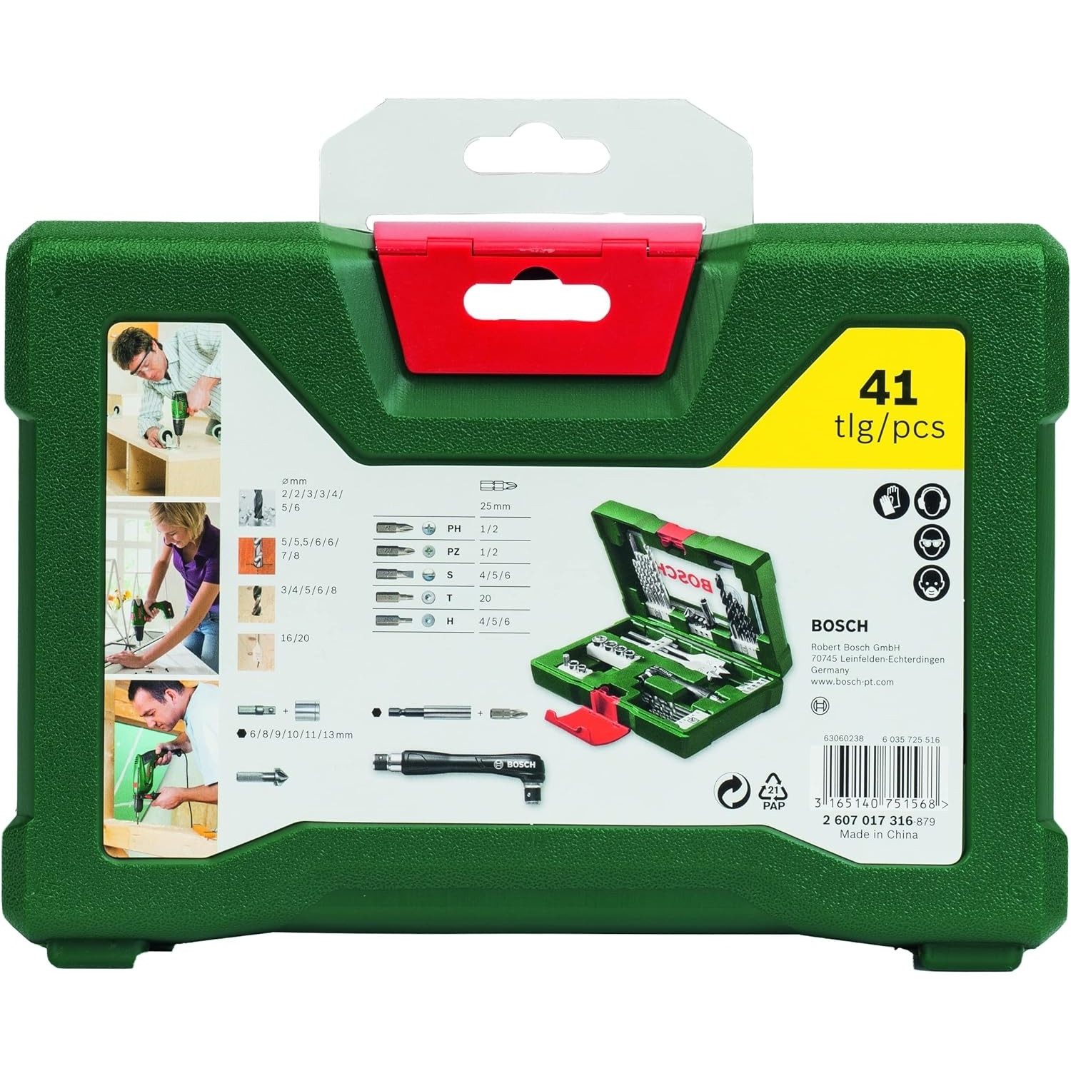 Bosch Accessories Multitool Bosch Accessories Bosch 41tlg. V-Line Bohrer und Bit Set (für Holz, (41 St)