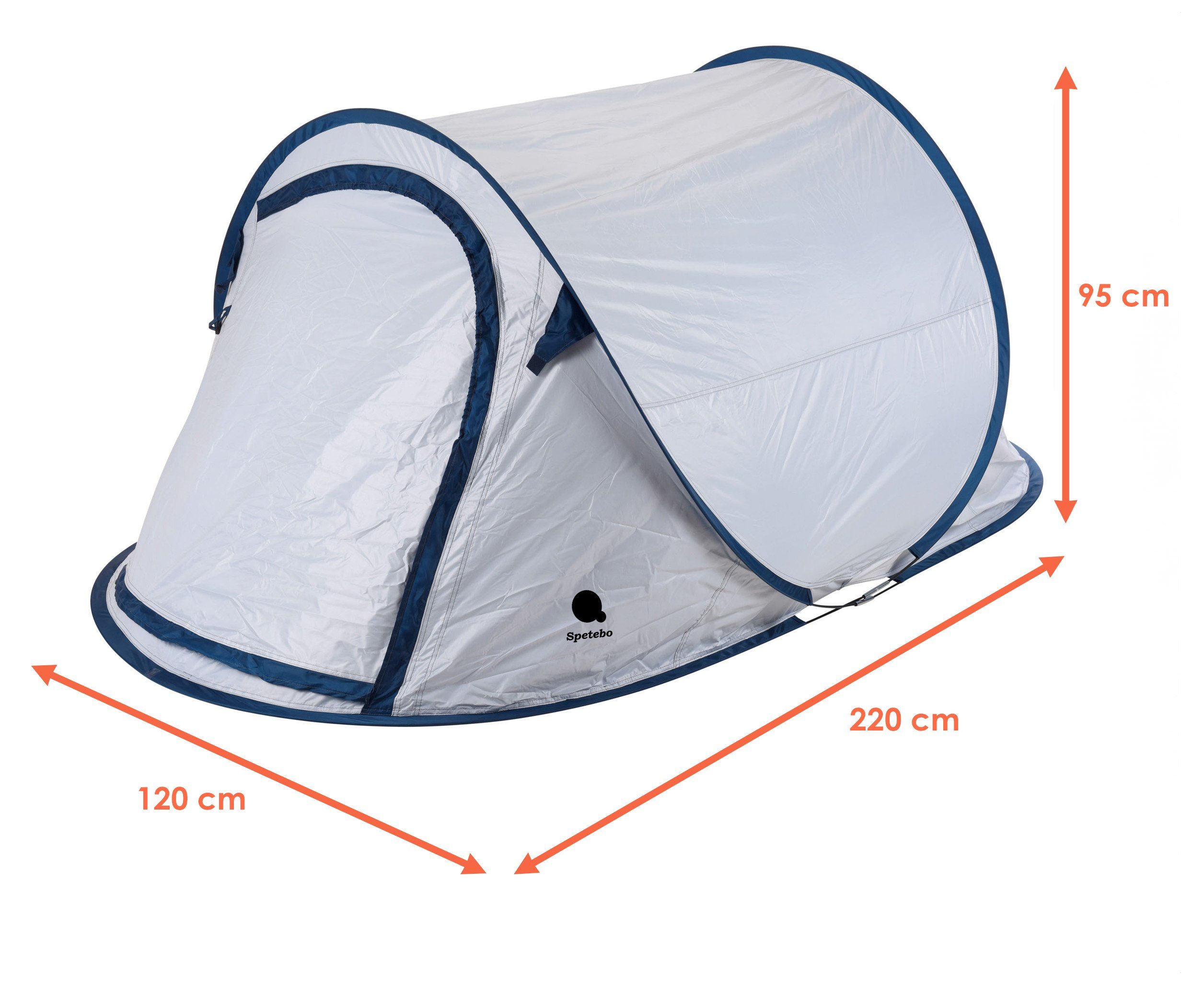 Spetebo Wurfzelt XXL Pop Up Wurfzelt grün 240 x 210 cm, Personen: 3 (Packun günstig online kaufen
