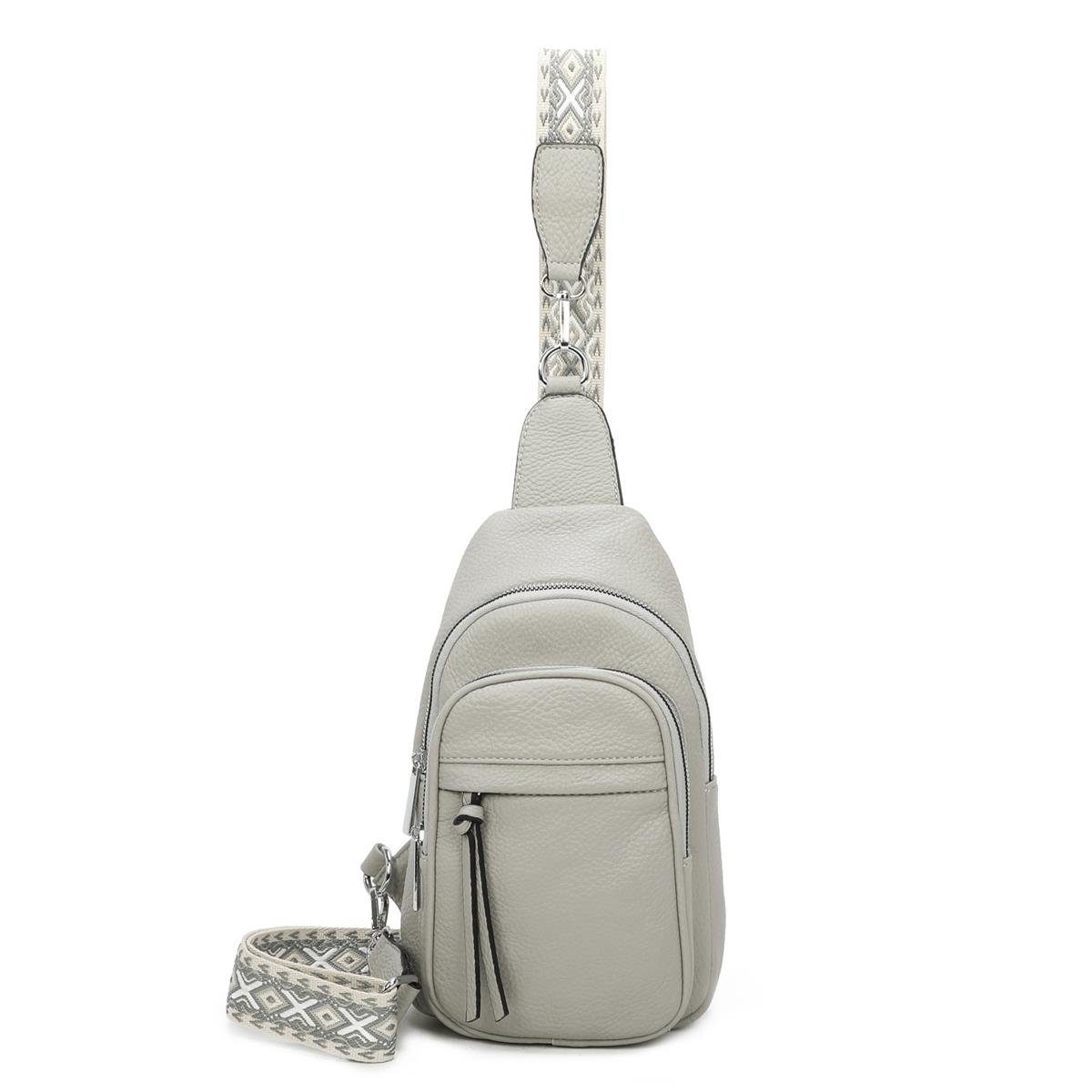 ITALYSHOP24 Schultertasche Damen Sling-Tasche Crossbody Brusttasche günstig online kaufen