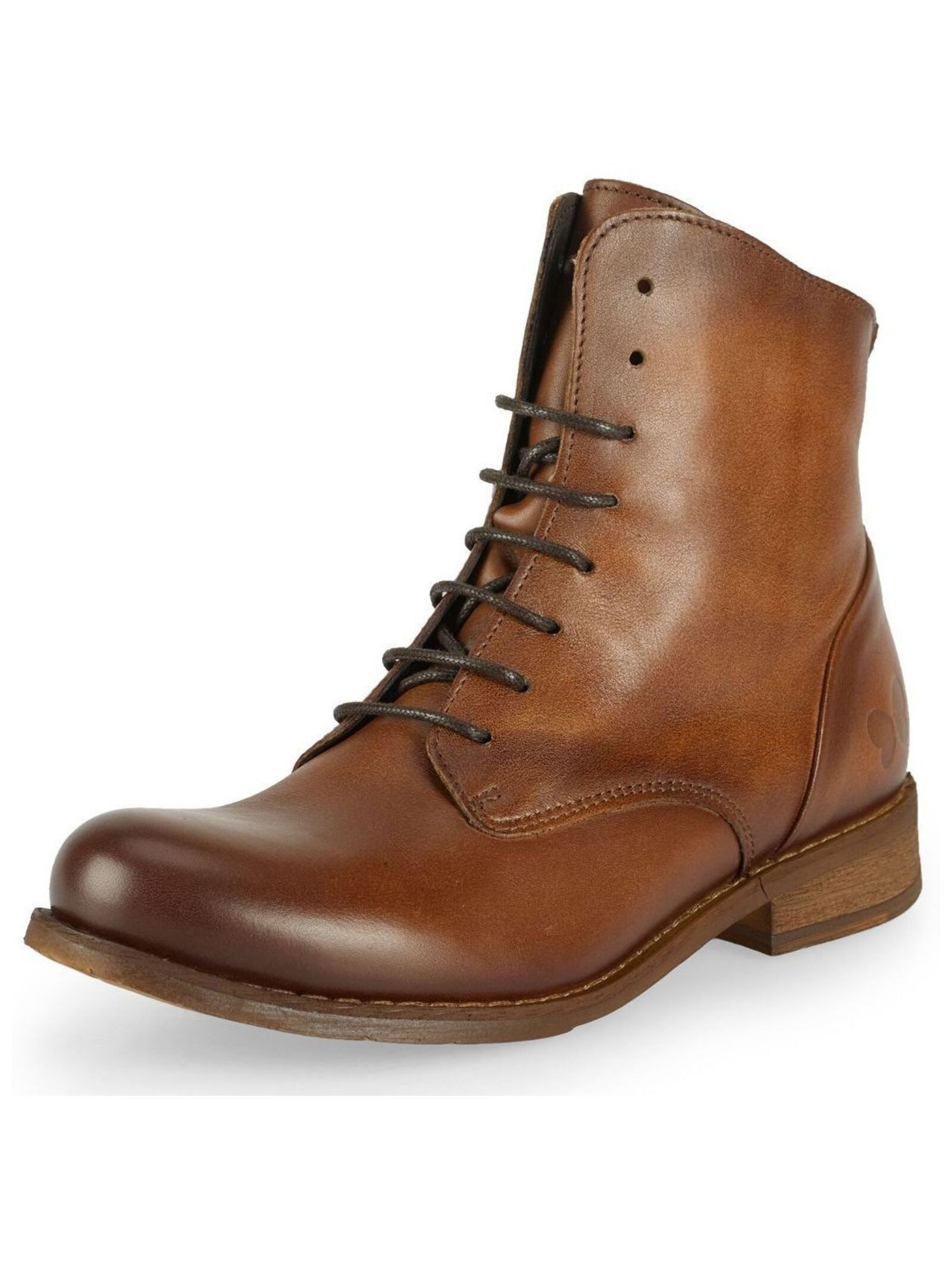 Stiefelette Leder . Schnürstiefelette