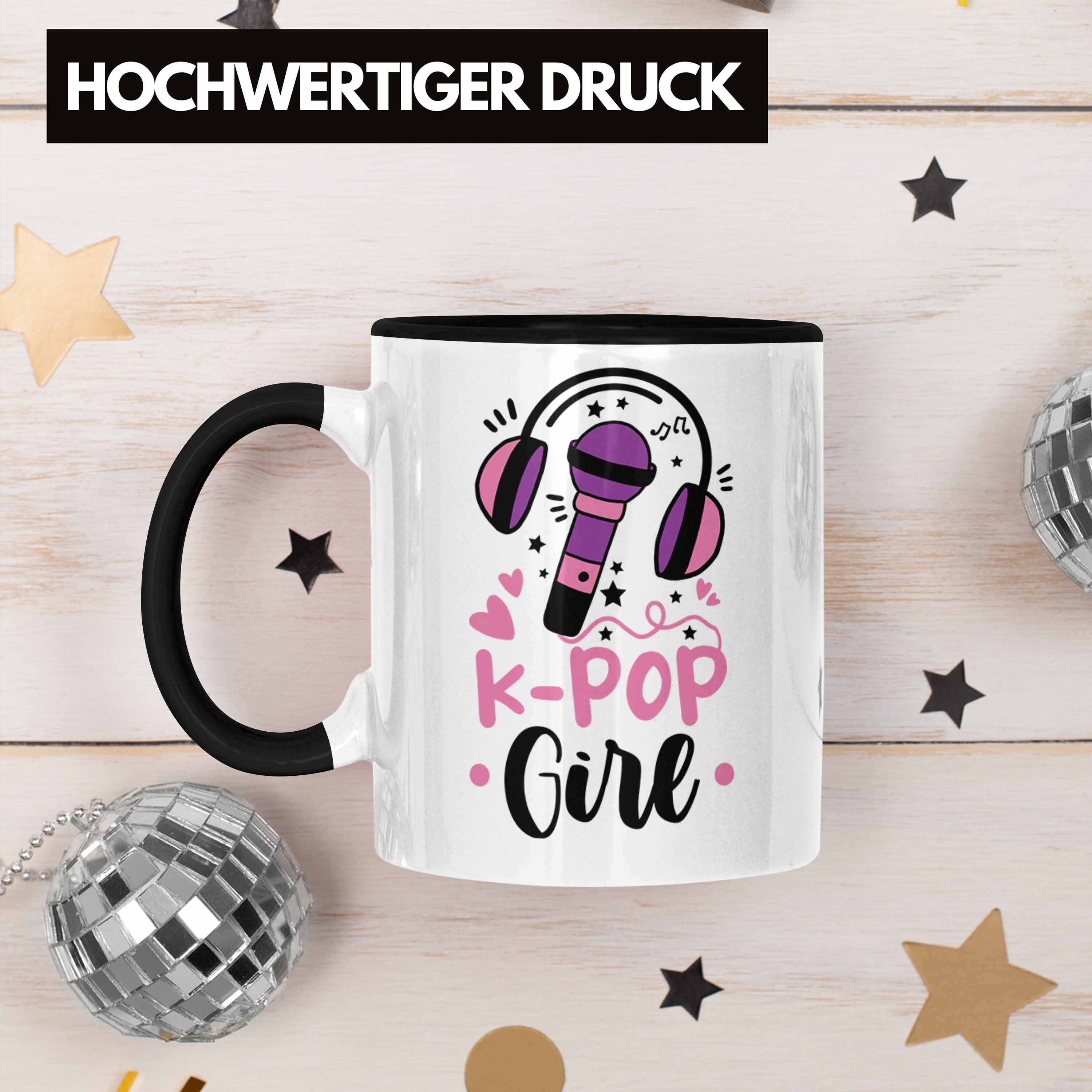 Trendation K-Pop Tasse Schwarz für Tasse Liebhaber Trendation Geschenk Pop K - Girl