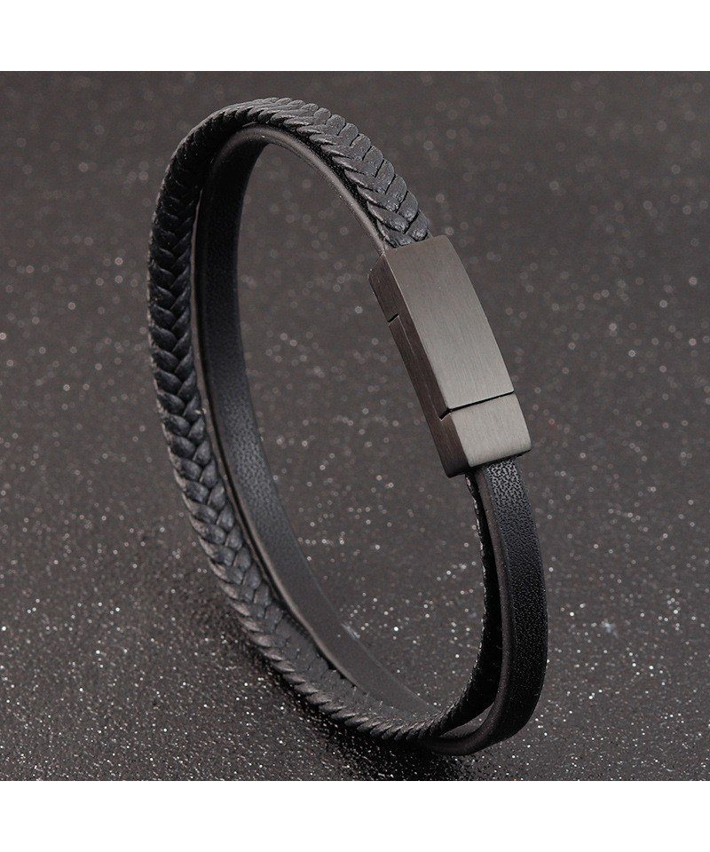 Karisma Schmuck Lederarmband Herren Edelstahl 2 günstig online kaufen