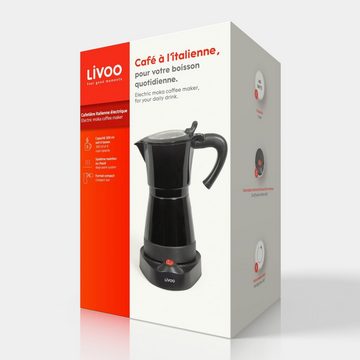 LIVOO Espressokocher LIVOO Espressokocher Elektrisch 6 Tassen Espressokanne 300ml