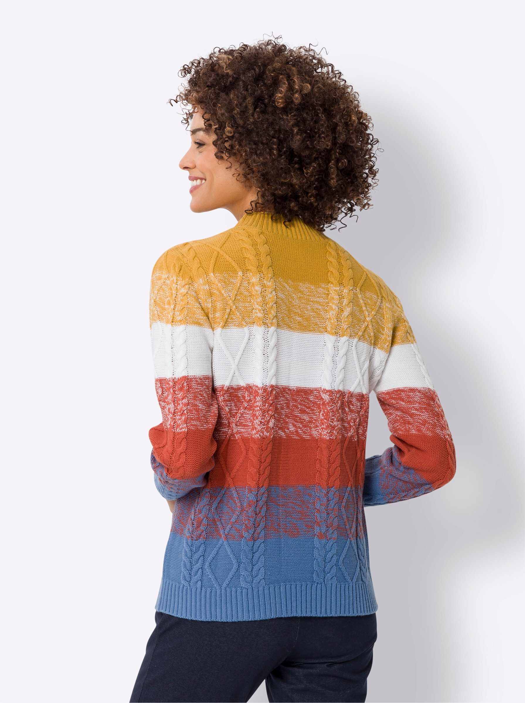 Sieh an! Strickpullover Stehkragenpullover günstig online kaufen