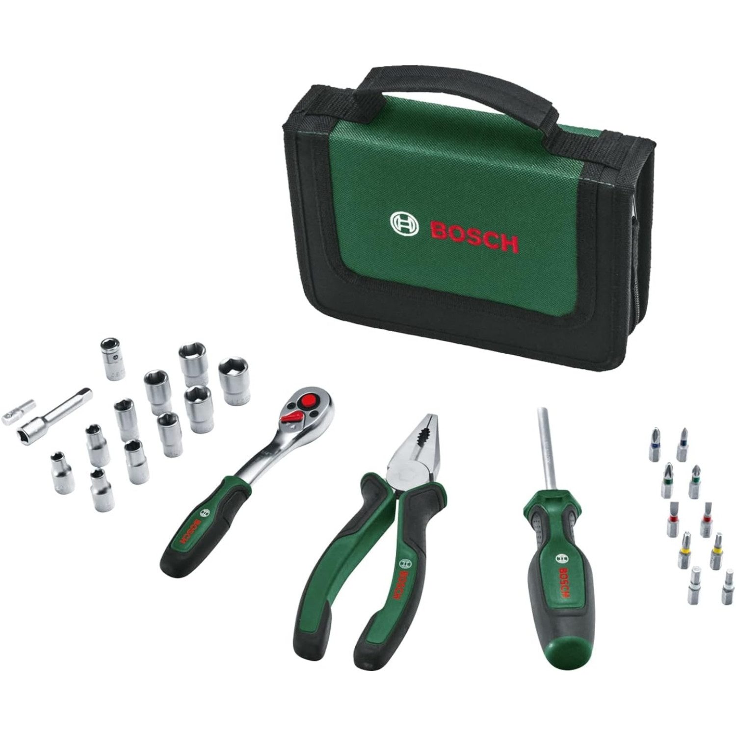 Multitool Bosch Mobility-Handwerkzeug-Set, 26-teilig (kompaktes und mobiles Werk