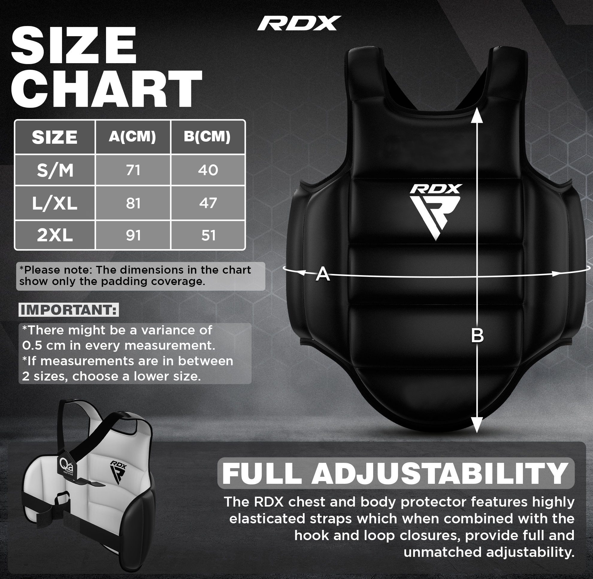 RDX Sports Brustschutz RDX Body Protector Martial Arts, Chest Protector Kickboxing
