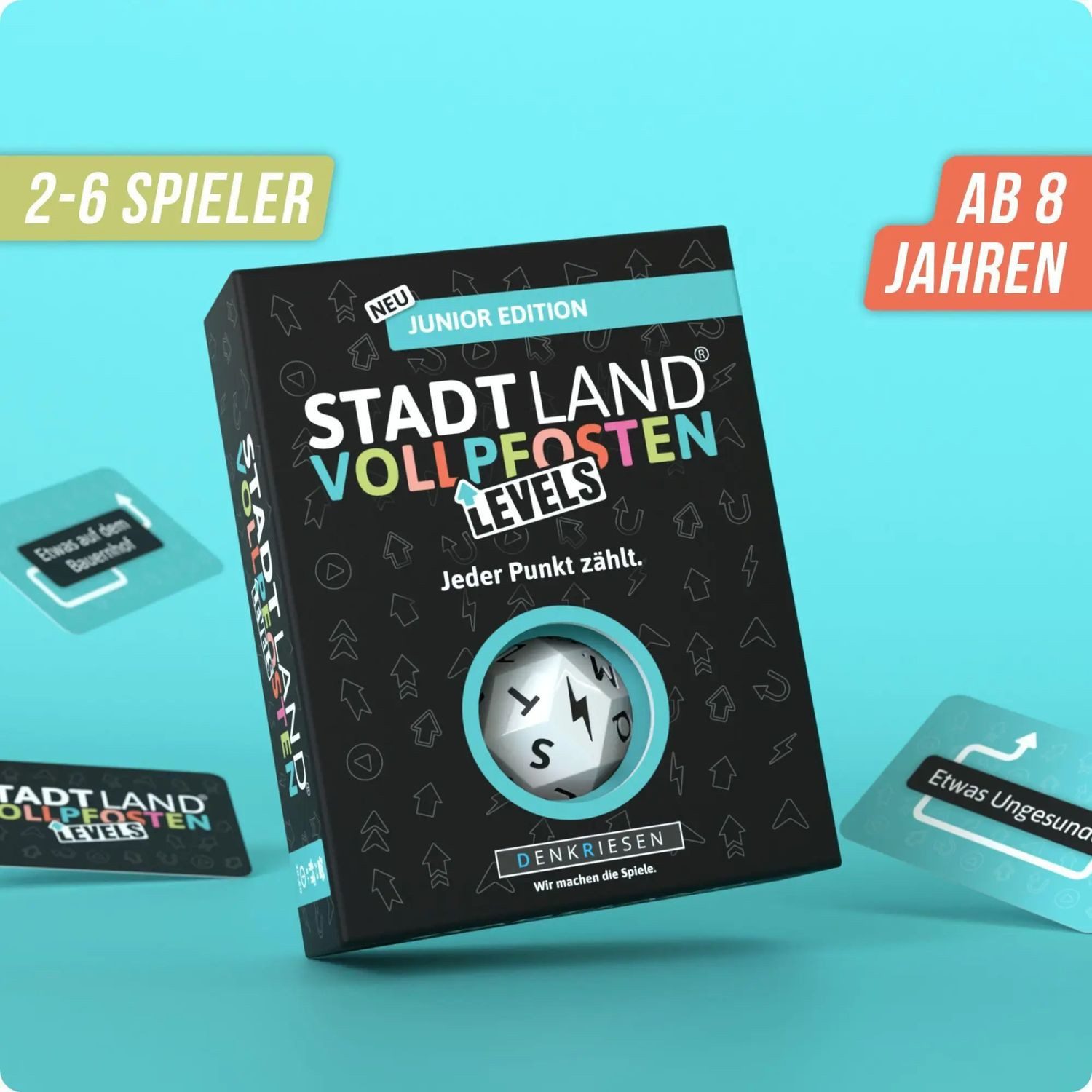 Denkriesen Spiel STADT LAND VOLLPFOSTEN® - Levels - JUNIOR EDITION - "Jeder Punkt...