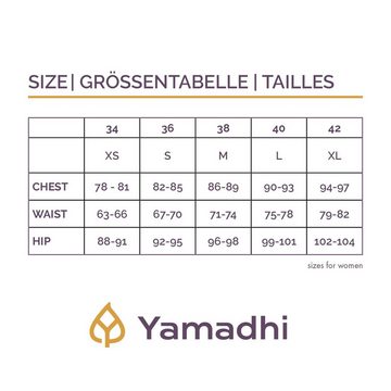 Yamadhi Yogahose Basic Yoga Leggings Crossed Waist, Bio-Baumwolle, Schwarz XS