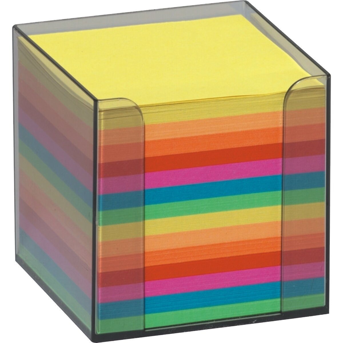Folia Notizzettel Zettelbox 9,5x9,5x9,5cm bunt gefüllt