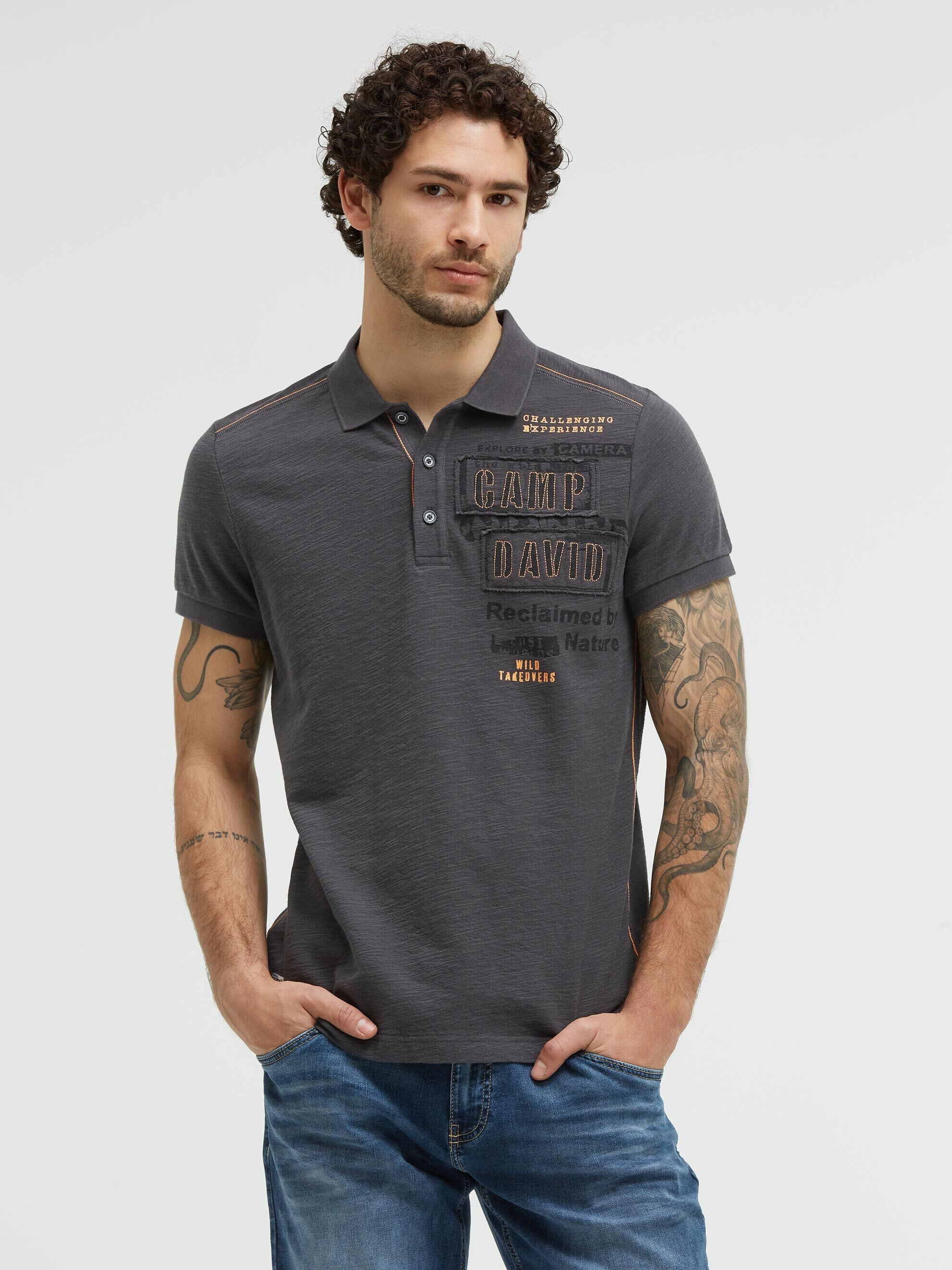 CAMP DAVID Poloshirt mit Stickerei