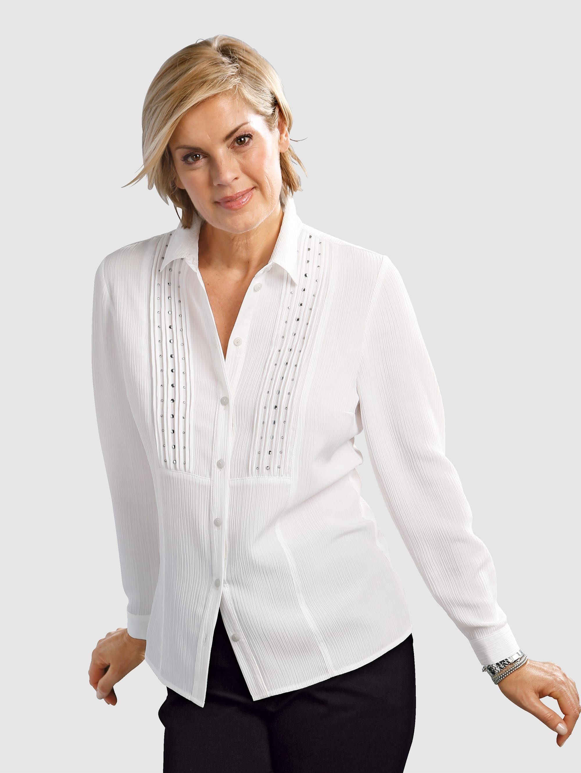 Paola Klassische Bluse mit Pailletten, Dekorative Biesen online kaufen