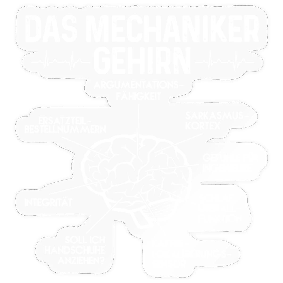 Aufkleber Mechaniker Gehirn Sticker Aufkleber