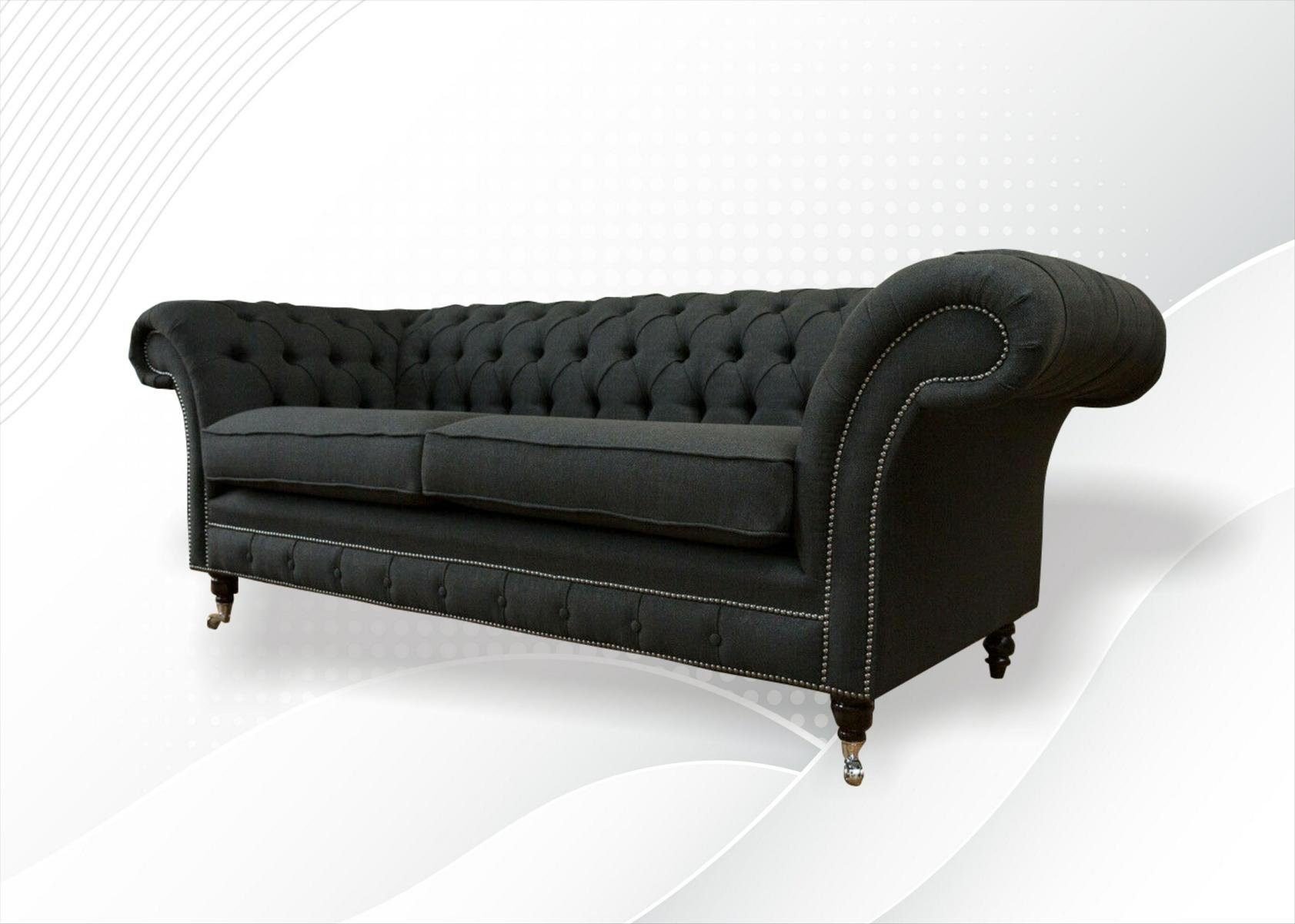 JVmoebel Chesterfield-Sofa, Chesterfield 3 Sitzer 225 Sofa cm Design Couch