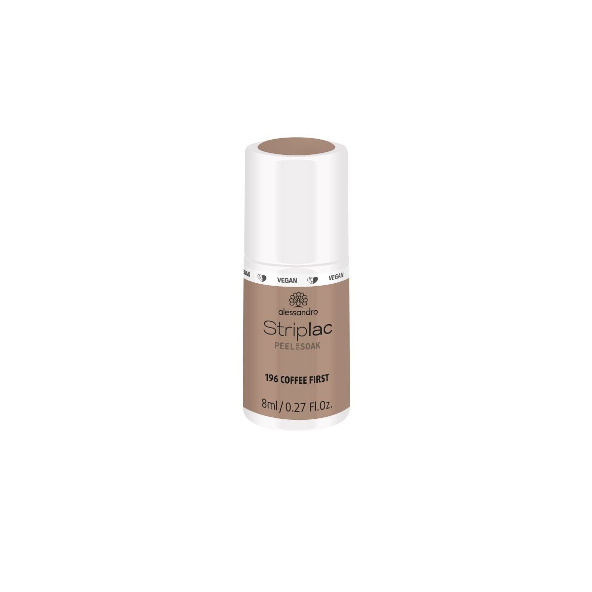 Nagellack Alessandro Striplac Peel or Soak 196 Coffee first 8 ml