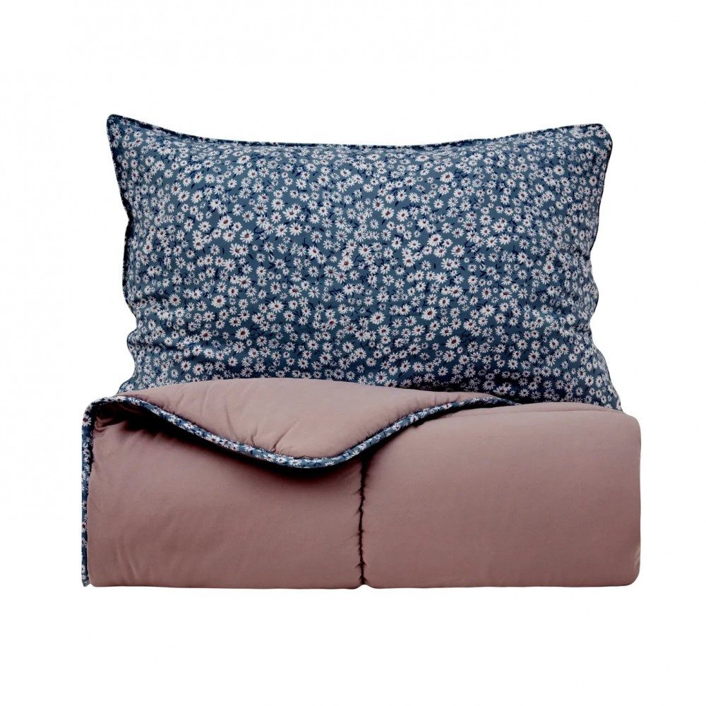 Karaca Bettwäsche Dexie Doppel Bettdecke 200x200 + 2 Kissenbezüge 50x70 Set, Rosa