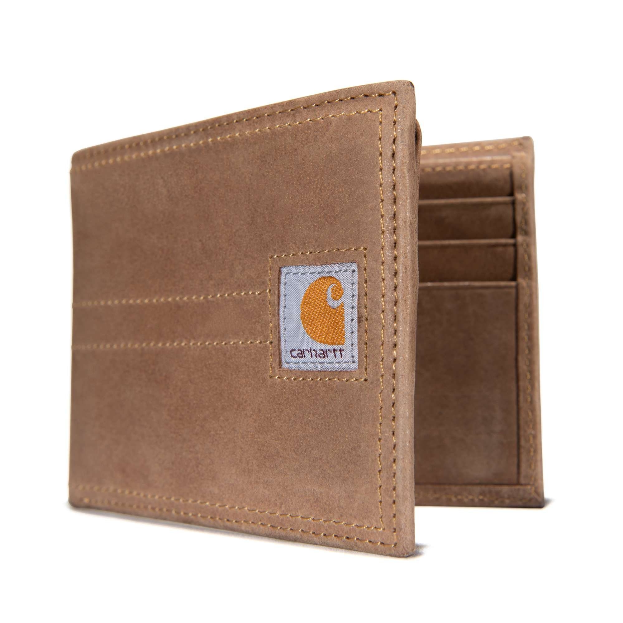 Carhartt Brieftasche Saddle Leather Bifold brown Wallet (1-tlg), Wollinnenfutter carhartt®