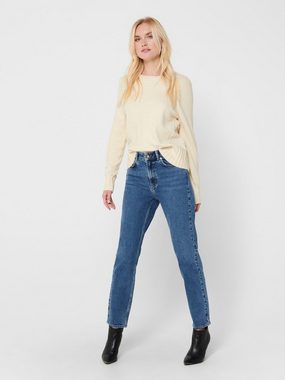 JACQUELINE de YONG High-waist-Jeans High Waist Mom Jeans Bleached Used Design JDYKAJA (1-tlg) 4120 in Blau