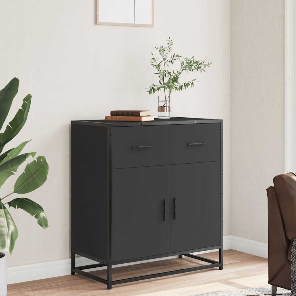 vidaXL Sideboard Sideboard Schwarz 68x35x76 cm günstig online kaufen