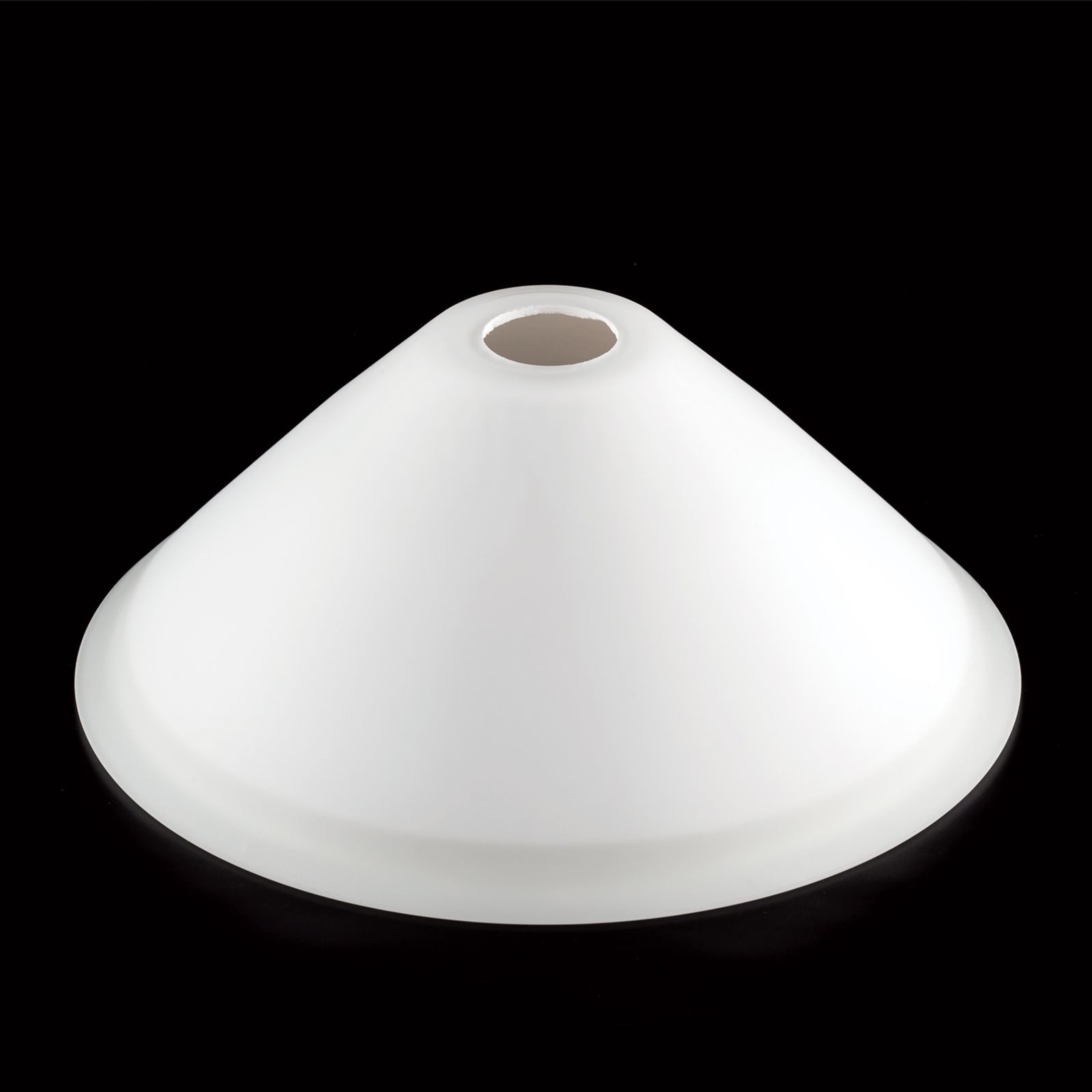Orion Leuchten Lampenschirm E14 Glas-Lampenschirm weiß, Kegelform, Lochmaß Ø 30 mm – Bild 3 von 5