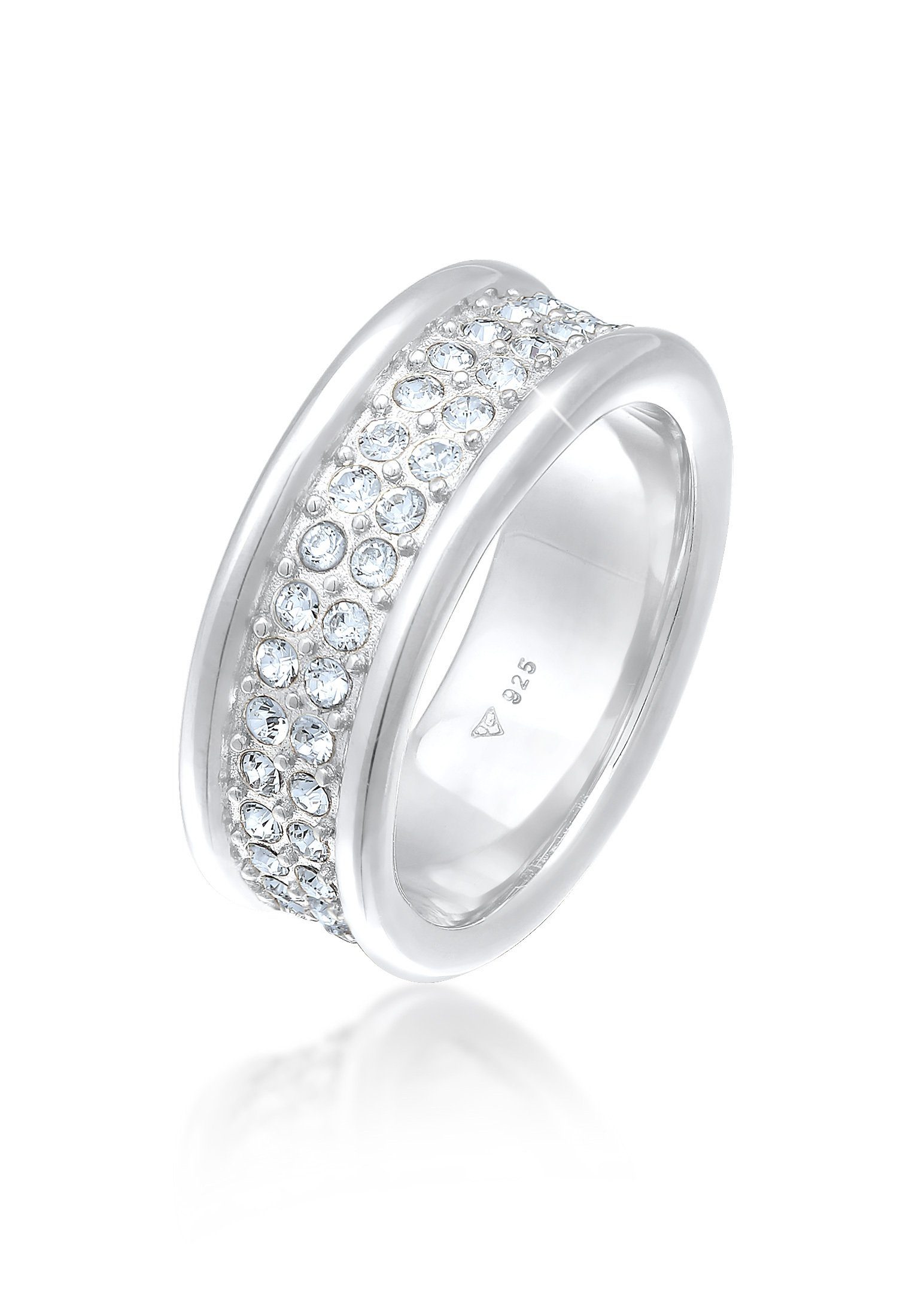 Fingerring Bandring Kristall Elegant 925 Silber