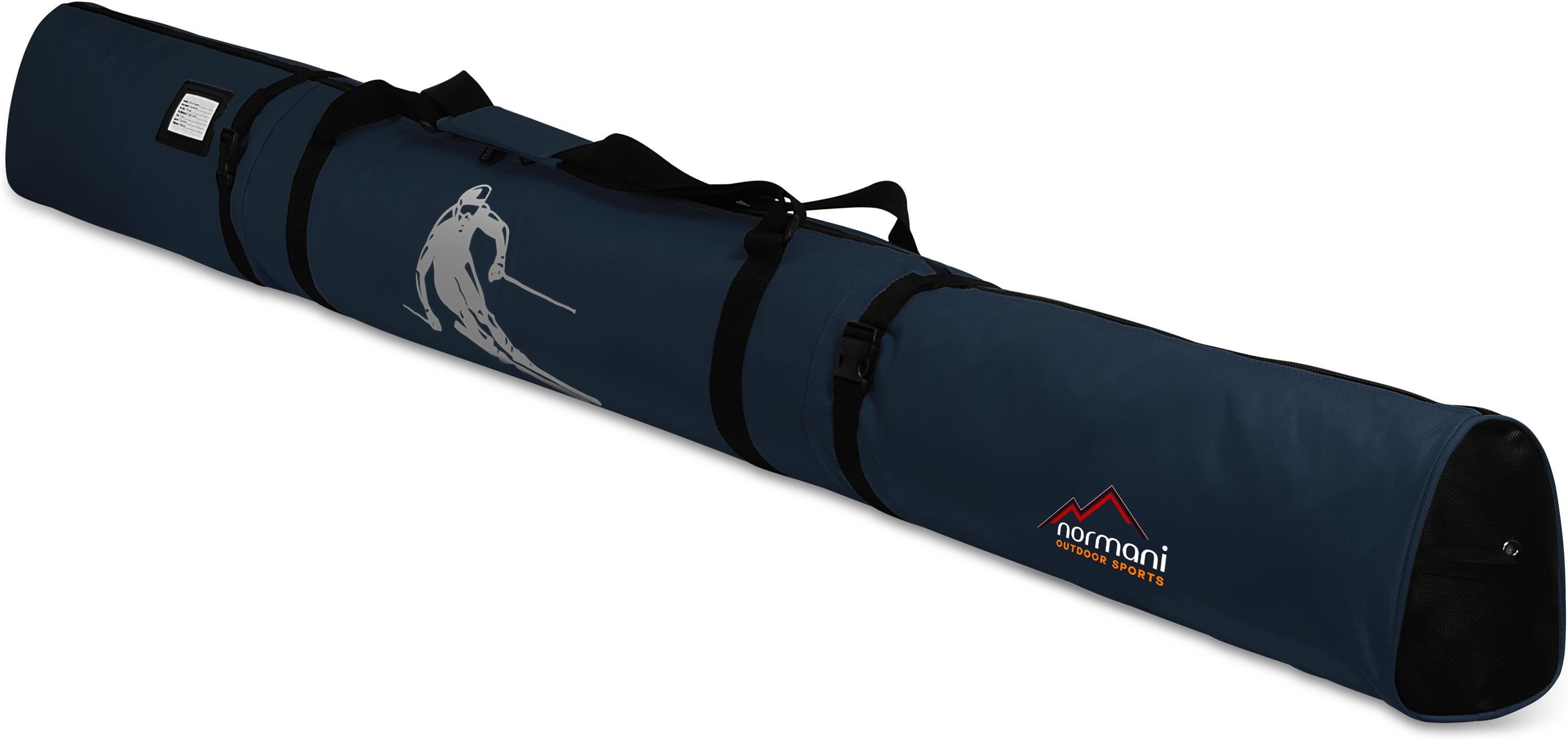 normani Sporttasche Skitasche Alpine Run 170, Skitasche für Skier und Skistöcke Skihülle Transporttasche Aufbewahrungstasche Marine
