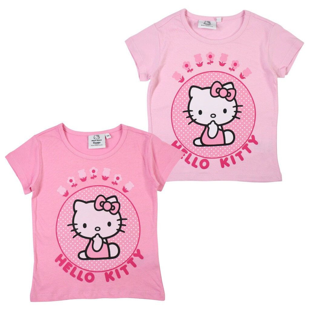 Hello Kitty Kurzarmshirt Hello Kitty Pink kurzärmeliges Kinder-T-Shirt