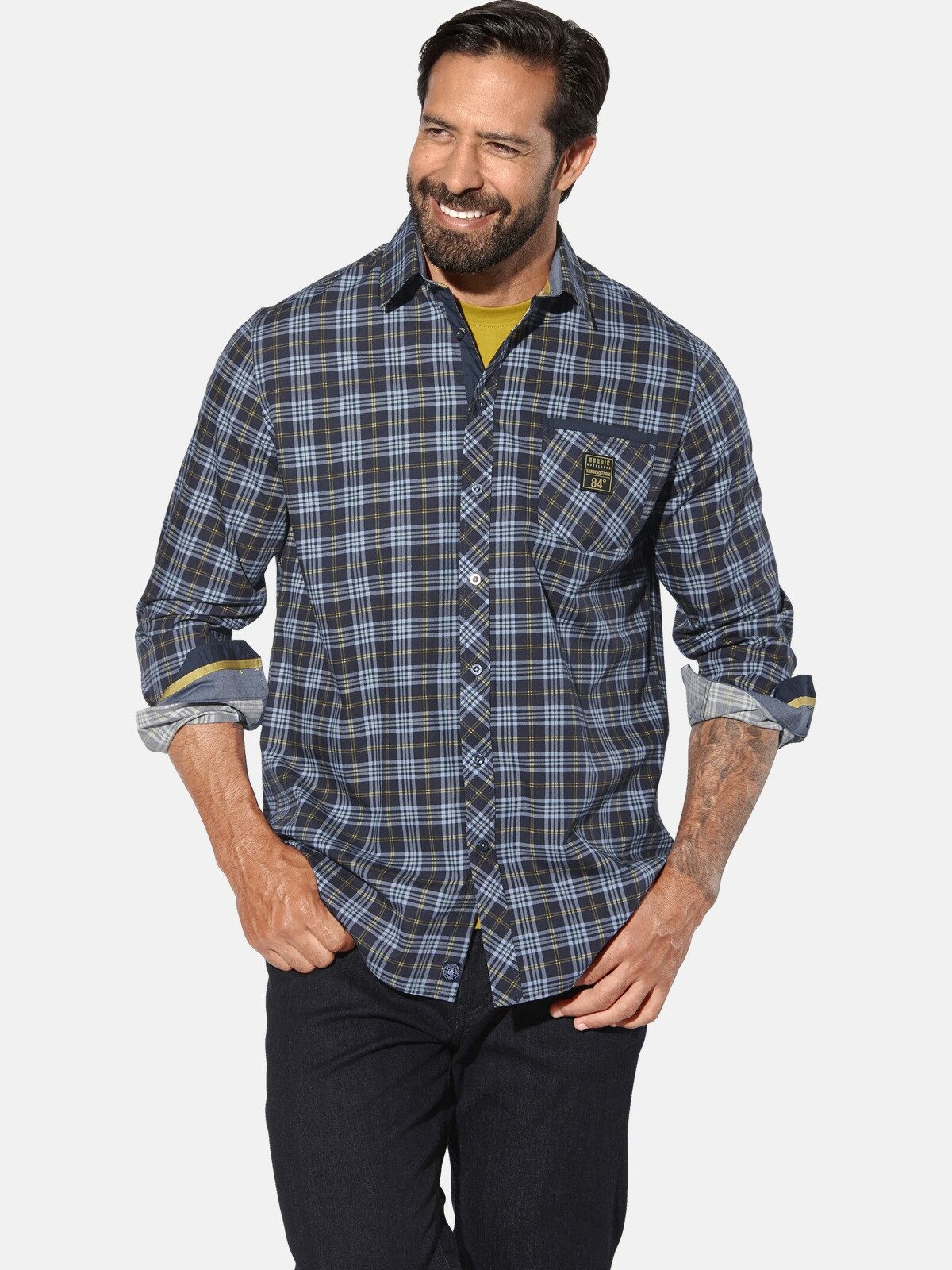 Jan Vanderstorm Langarmhemd JORGREN mit Brusttasche günstig online kaufen