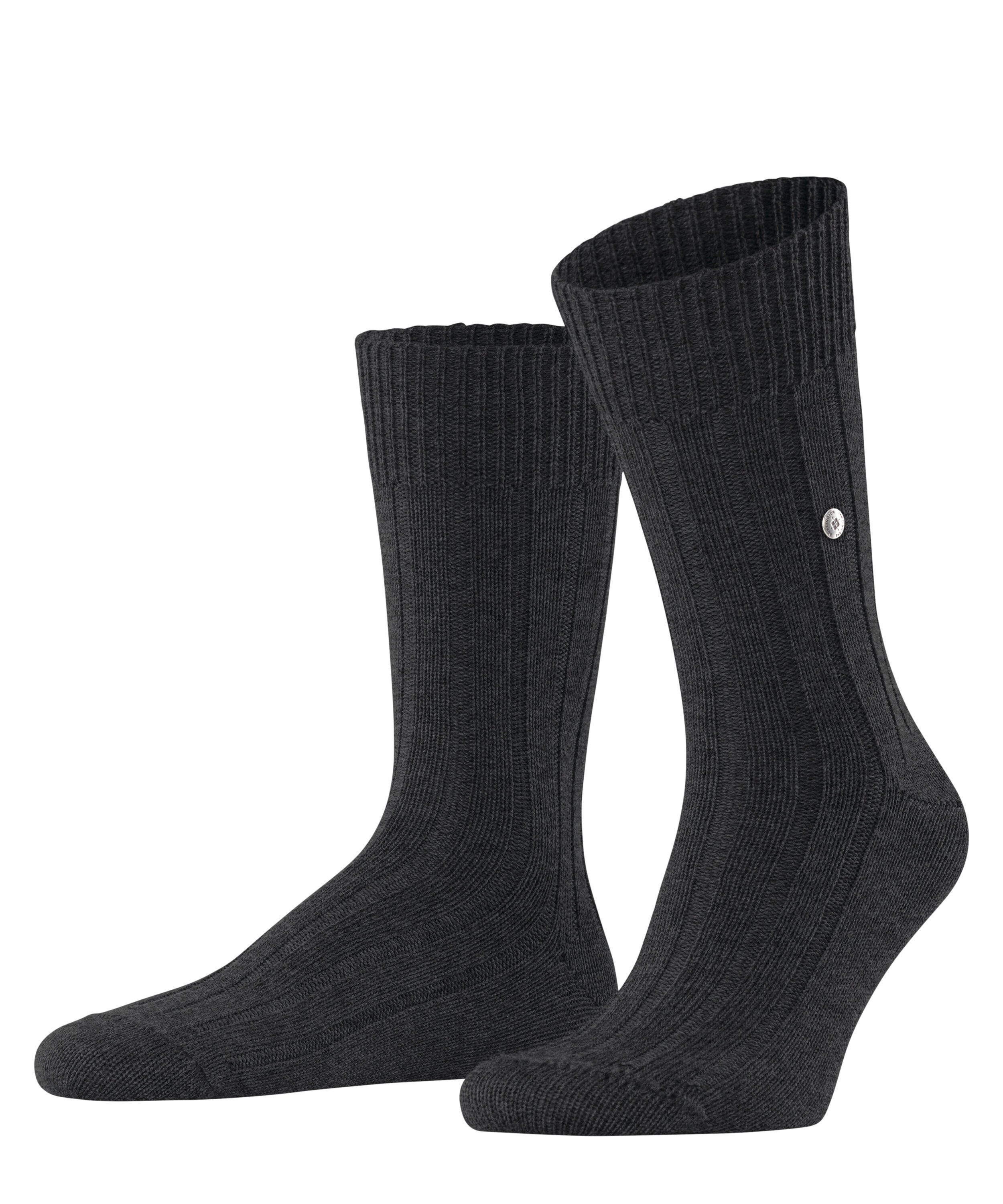 asphalt Dover Burlington (1-Paar) Socken (3180) mel.