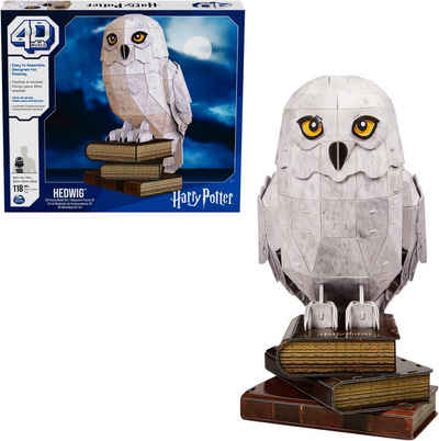 Spin Master 3D-Puzzle 4D Build - Harry Potter - Hedwig Eule, 118 Puzzleteile