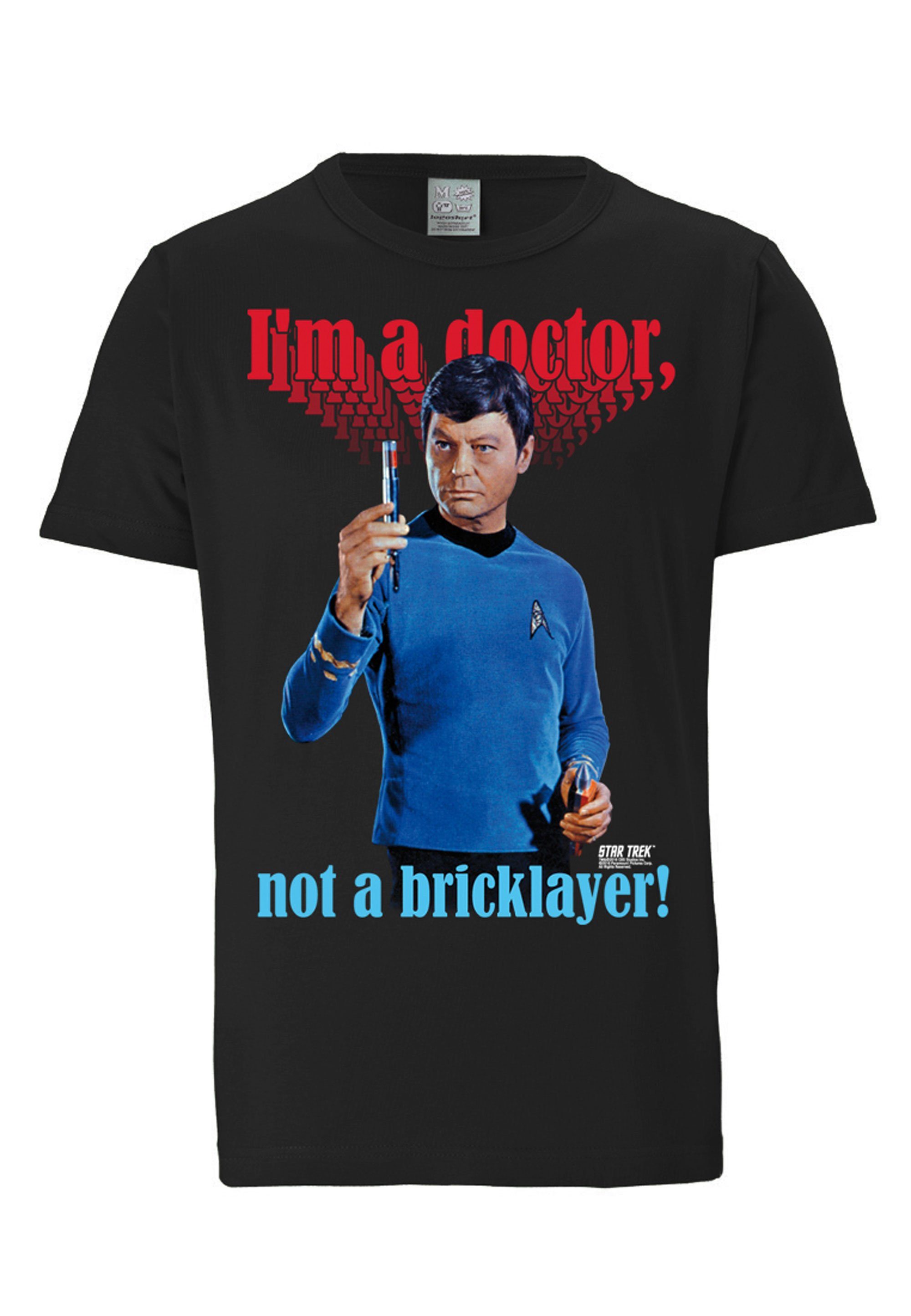 LOGOSHIRT T-Shirt Print lizenziertem Trek mit McCoy - Dr. Star