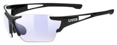Uvex Sportbrille, (1-St), uvex Unisex – Erwachsene, sportstyle 803 race V Sportbrille, selbsttönend black/blue