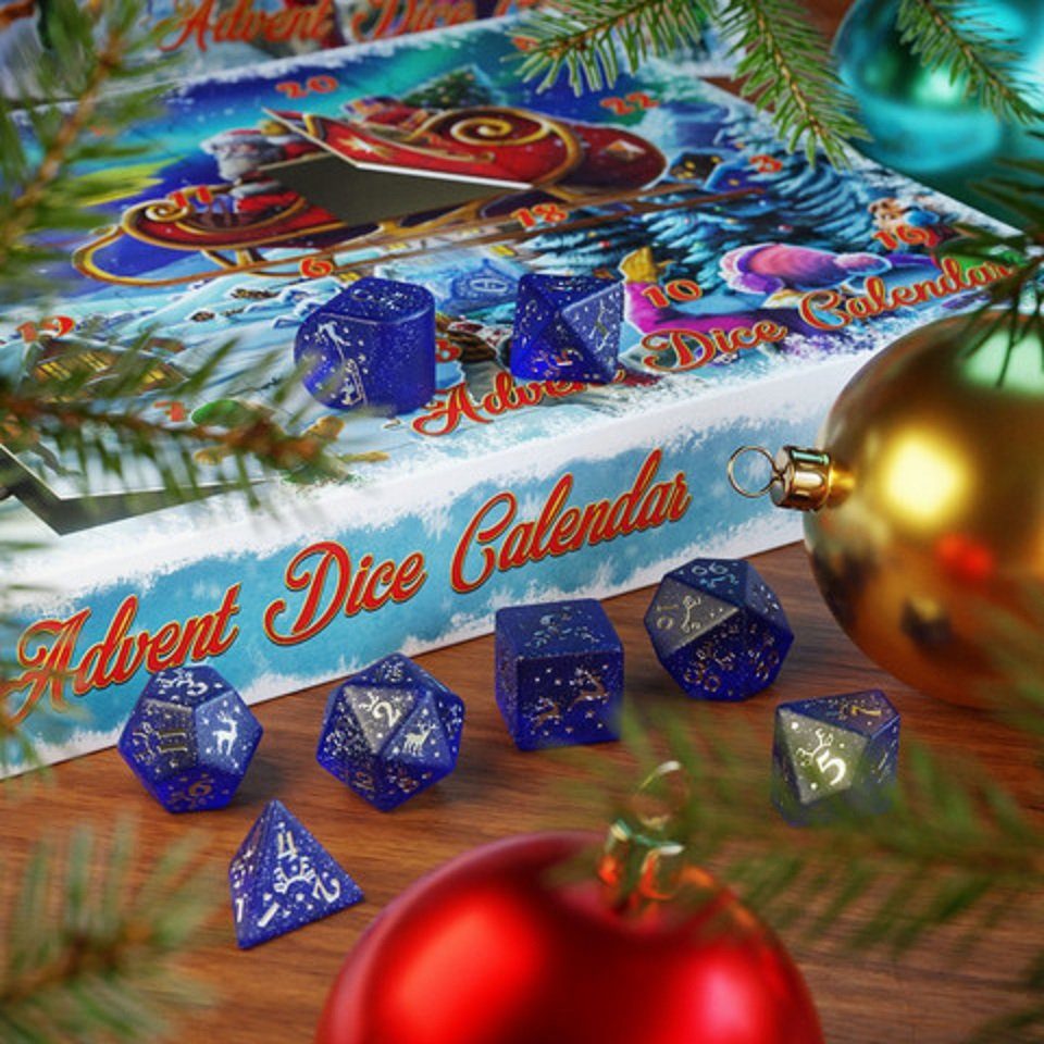 Q-Workshop Adventskalender Advent Dice Calendar Würfel Adeventskalender für Pen & Paper wie D&D (Packung, 1-tlg)