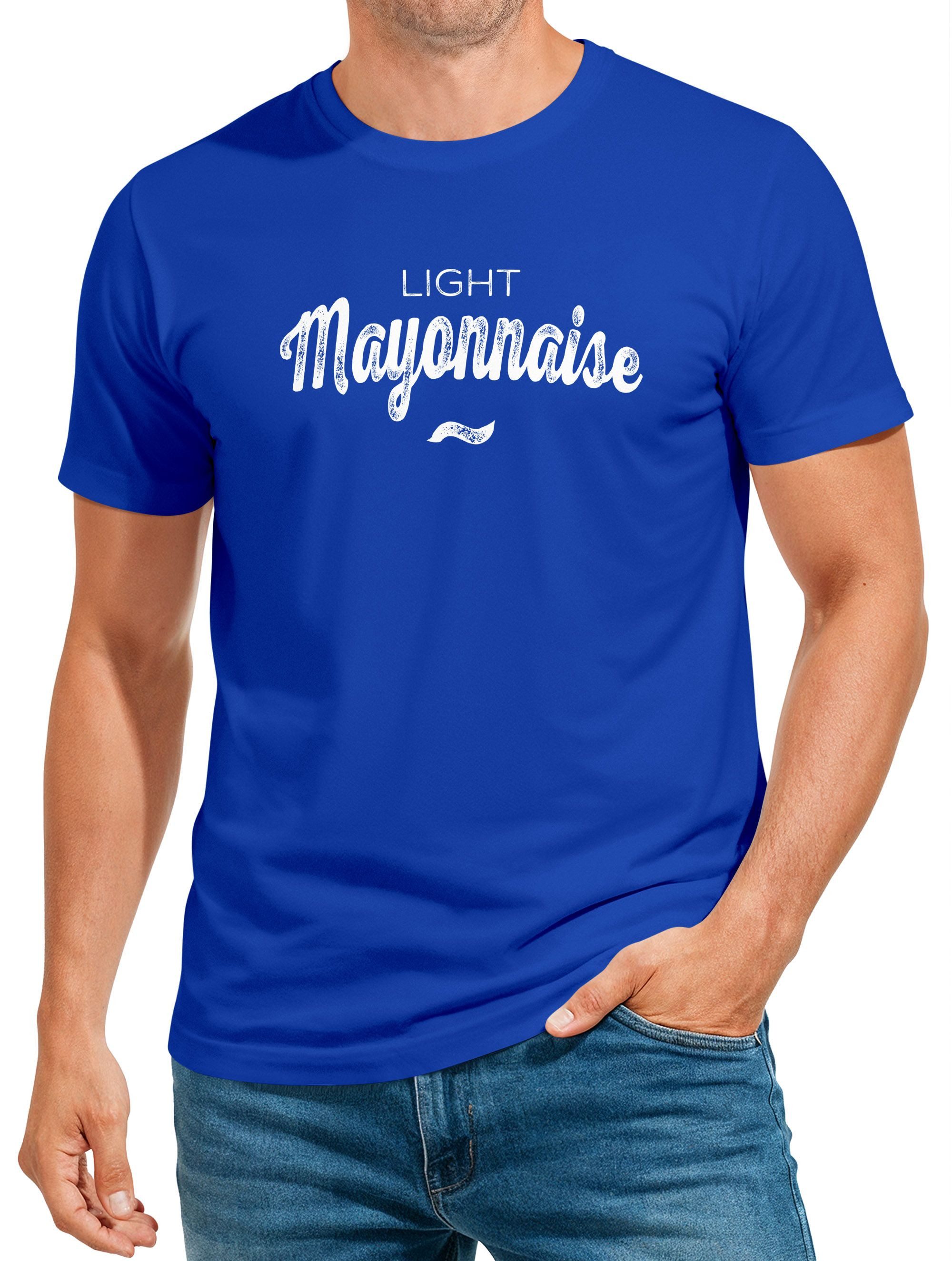 Print-Shirt Herren T-Shirt Light Mayonnaise Fasching Karneval Kostüm-Shirt