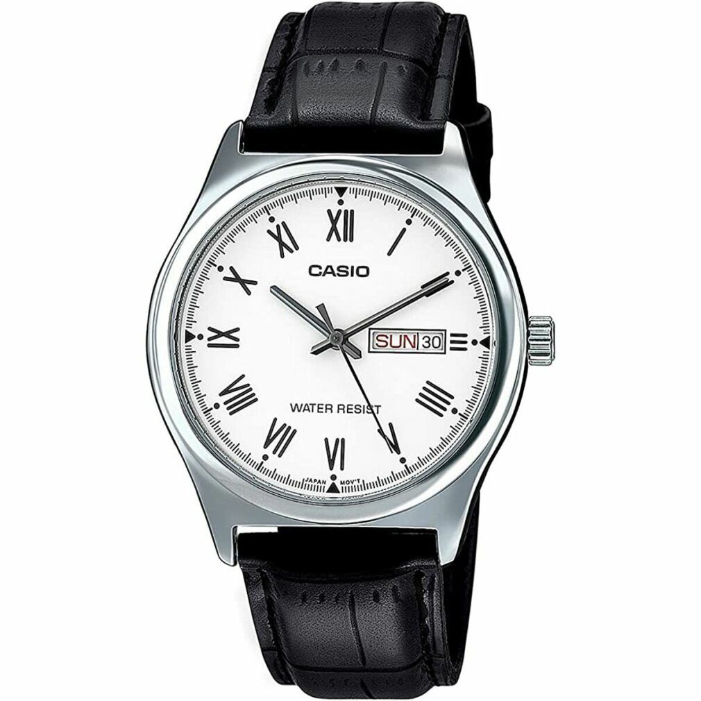 CASIO Luxusuhr Herren Analog Quarz (Japanisch) Uhr mit Leder Armband günstig online kaufen