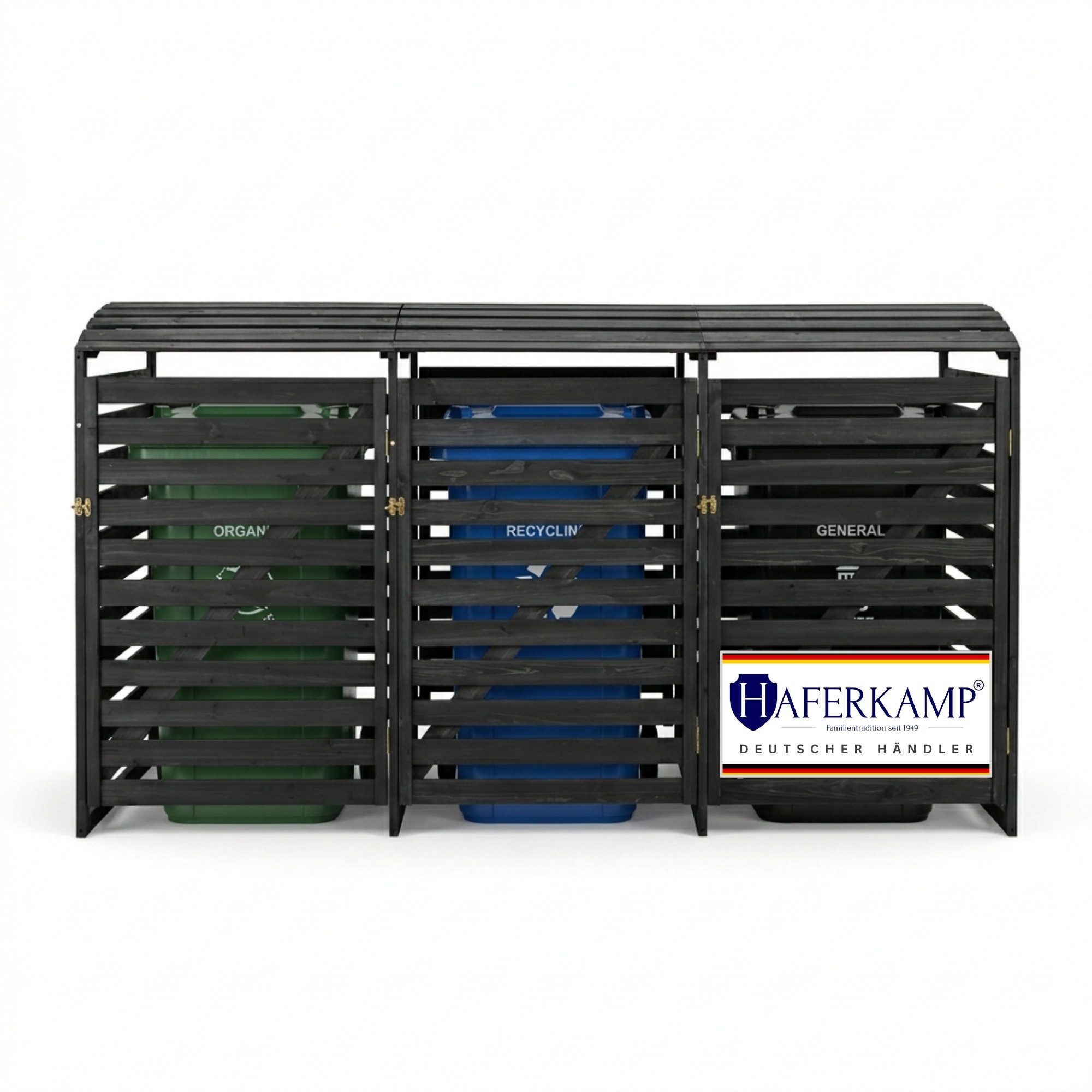 PROREGAL® Mülltonnenbox Mülltonnenbox 3er ARKADE