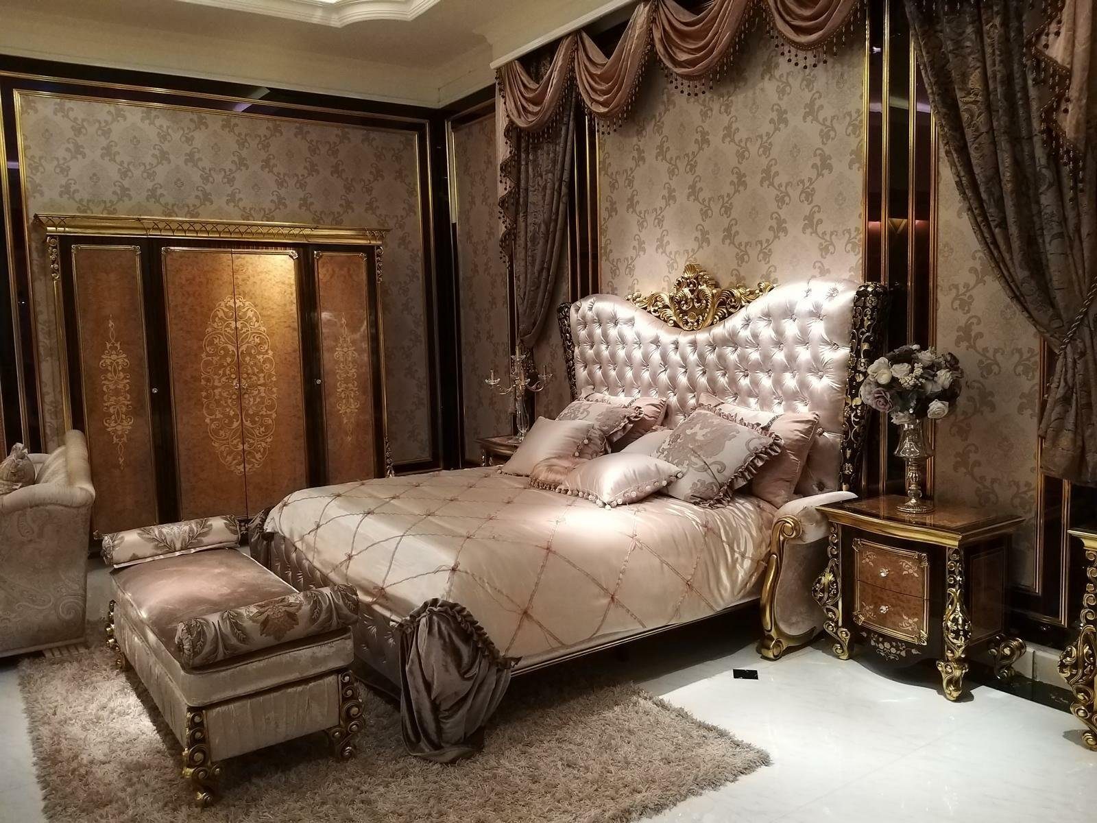 Luxur JVmoebel Doppelbett Rokoko Bett, Bett Luxus Design Betten Barock Ehebett