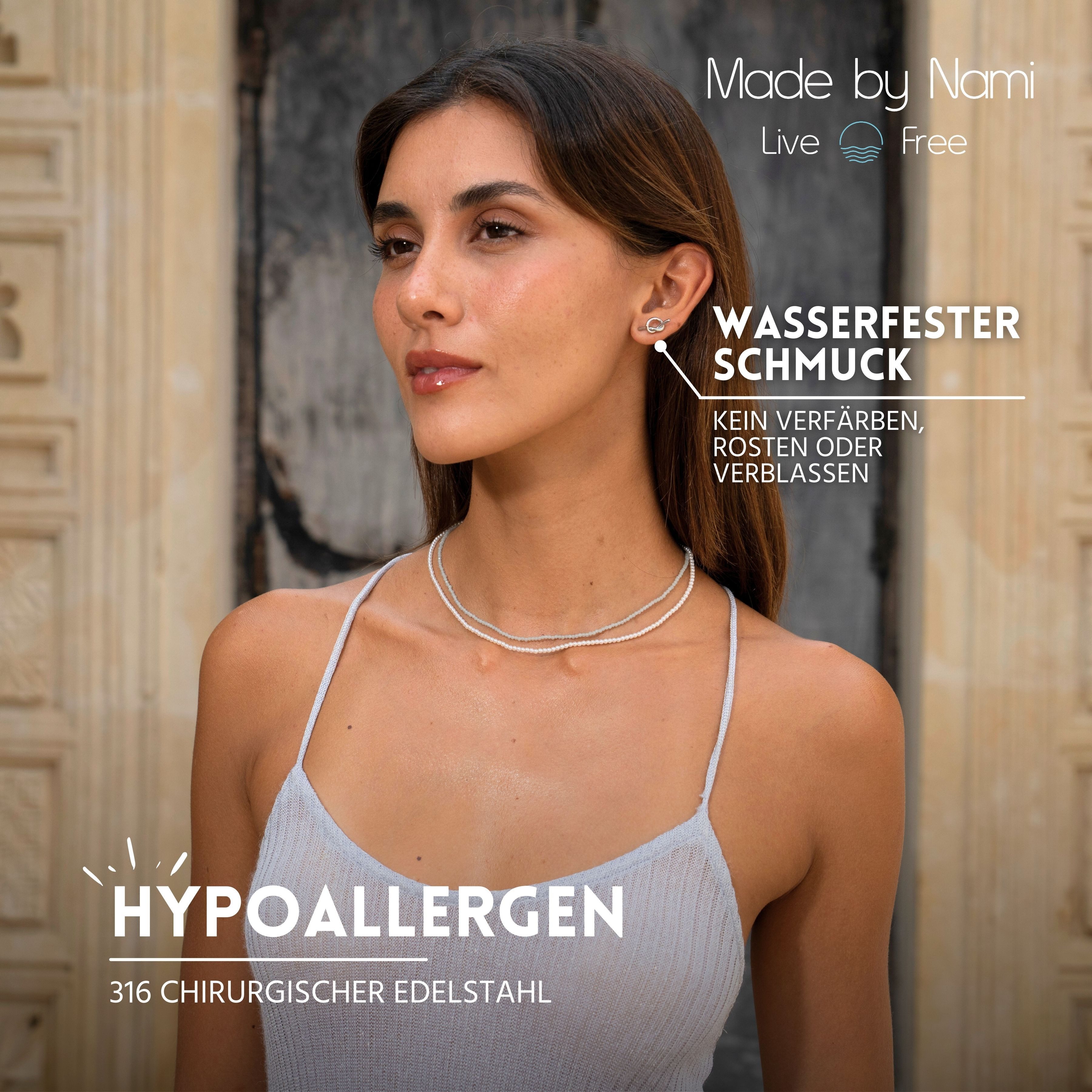 Made by Nami Ohrstecker-Set Knoten Gold oder Silber Ohrringe Damen aus Chir günstig online kaufen