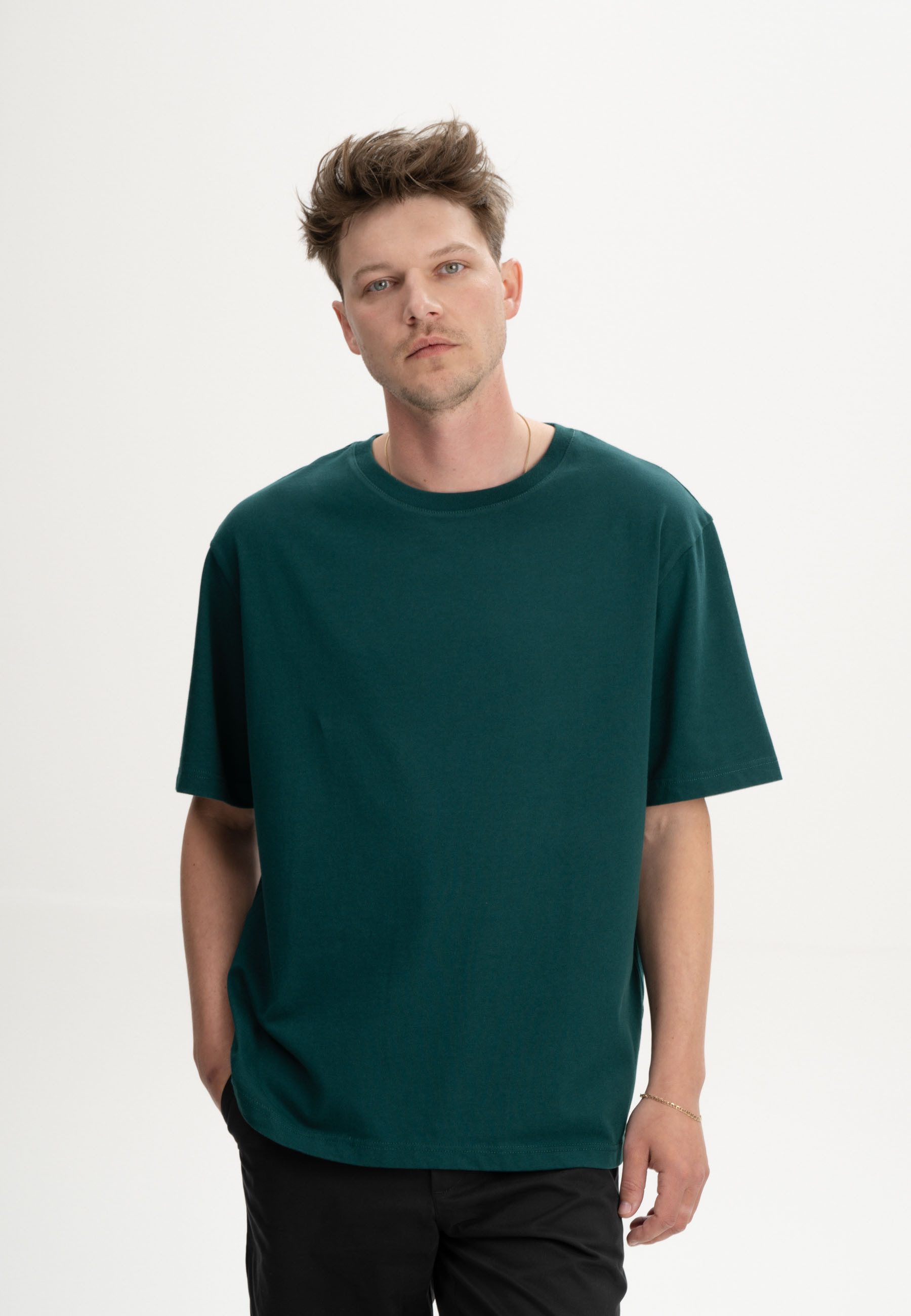 Kurzarmshirt Oversized T-Shirt schwer Style BHAJAN