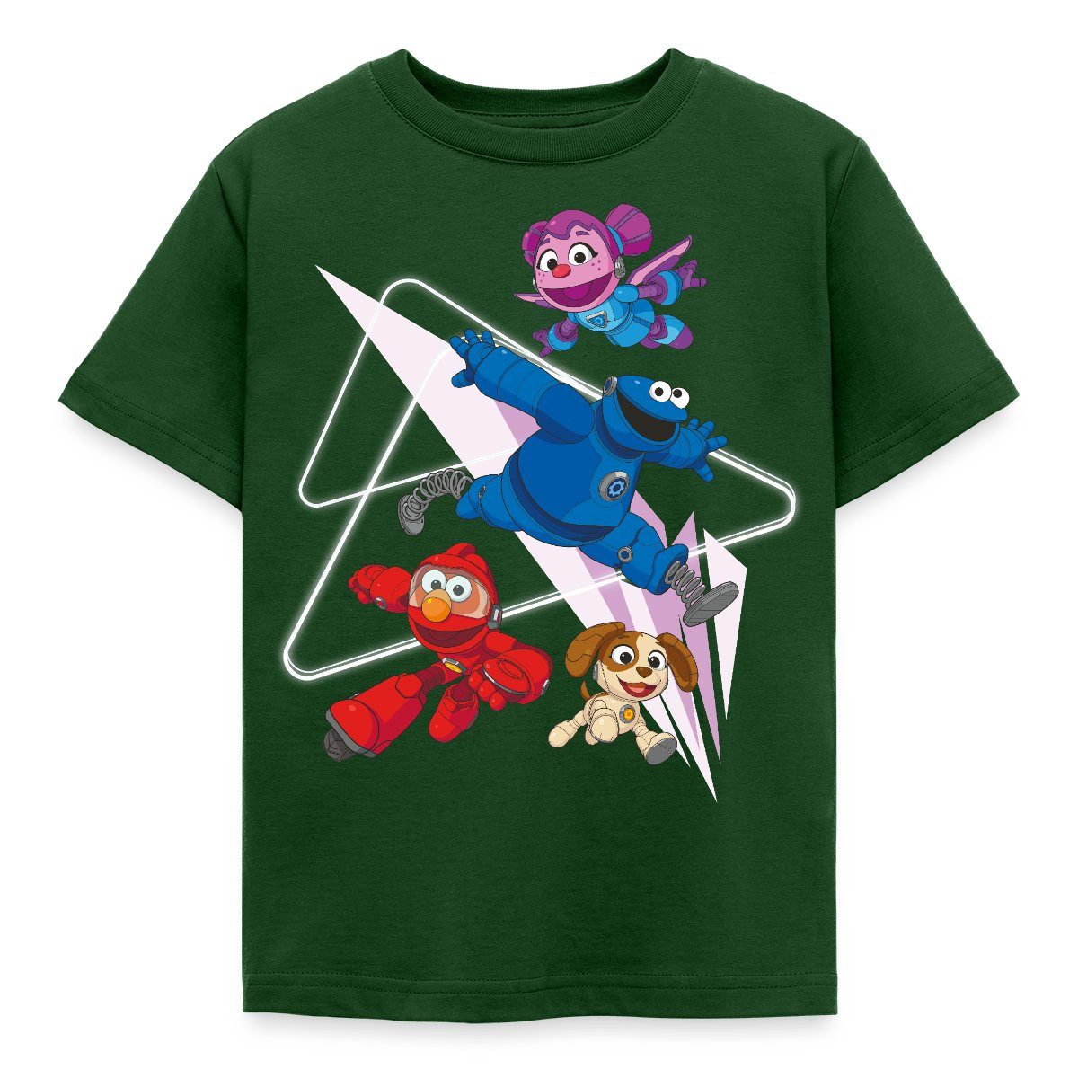 Spreadshirt T-Shirt Mecha Builders Elmo Cookie Abby Kinderhelden Kinder T-Shirt (1-tlg) Fällt klein aus. Wir empfehlen, eine Größe größer zu bestellen.